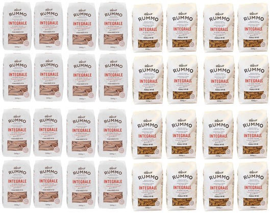 Rummo Pasta Integrale Confezione Prova 16x Penne Rigate + 16x Fusilli Pasta Italiana ( 32 x 500g )