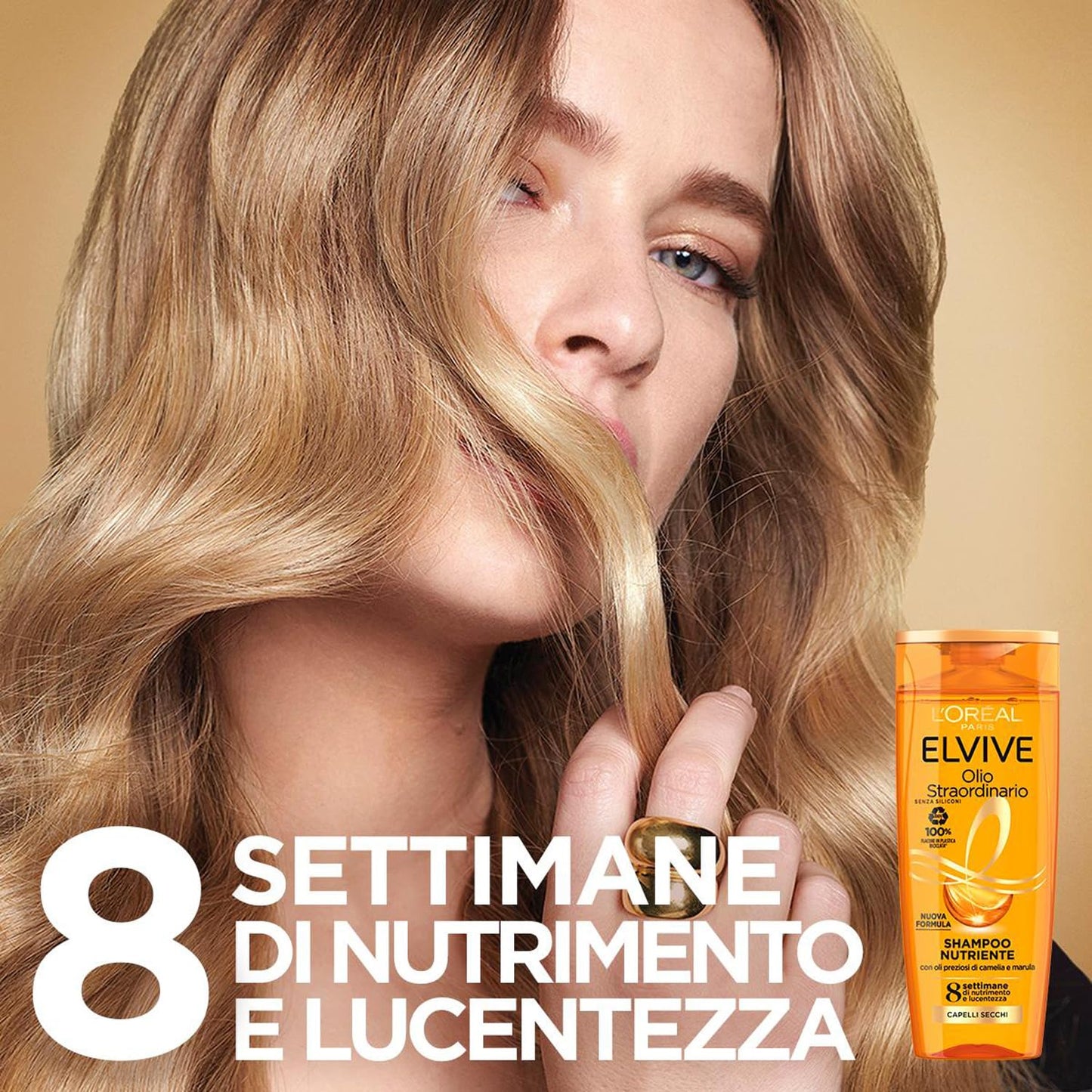 L'Oréal Paris Shampoo Elvive Olio Straordinario, Per Capelli Secchi o Spenti, Deterge e Nutre Donando Leggerezza, Per una Chioma Sana e Lucente, Con Oli Preziosi di Marula e Camelia, 200 ml
