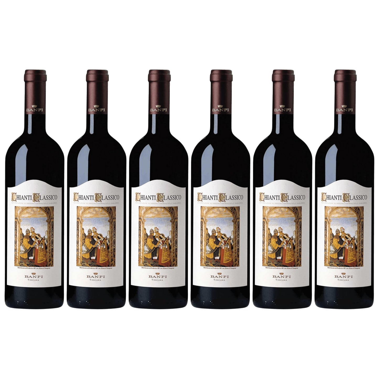 Banfi | Vino Rosso Chianti Classico DOCG | Annata 2024 | Confezione da 6 Bottiglie da 750ml