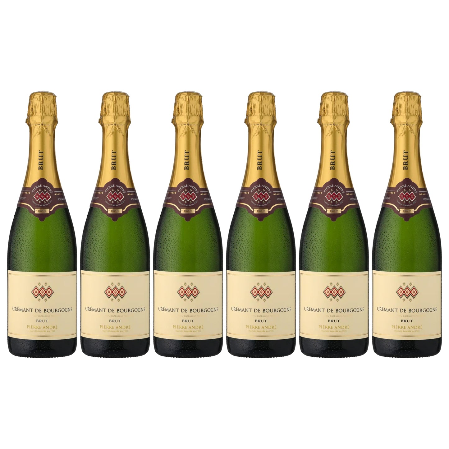 Champagne Brut Pierre André Cremant De Bourgogne Blanc | Champagne Francese Brut | Confezione da 6 Bottiglie da 750ml