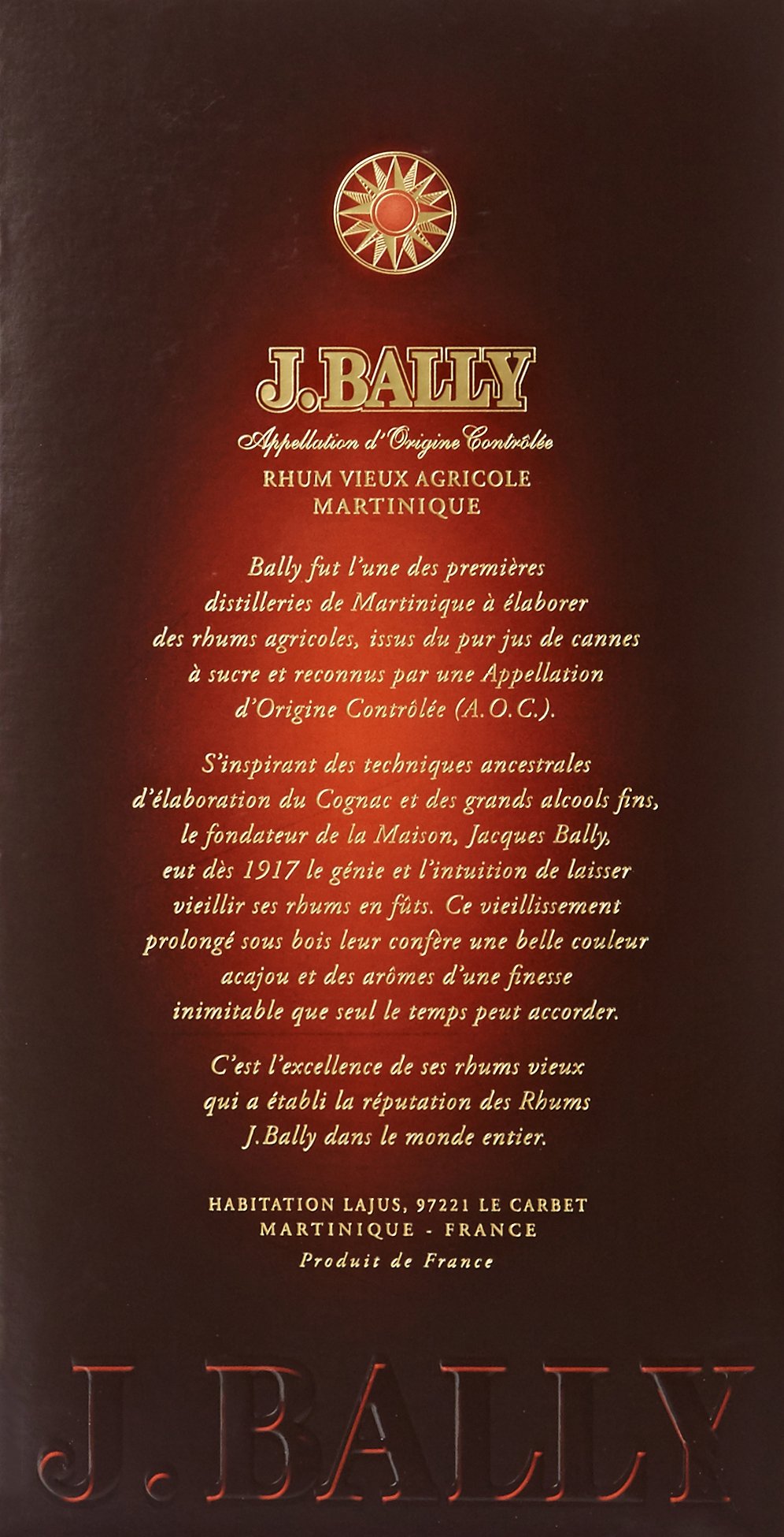 J. Bally 7 Ans d'age - Rum, Pyramid, 700 ml