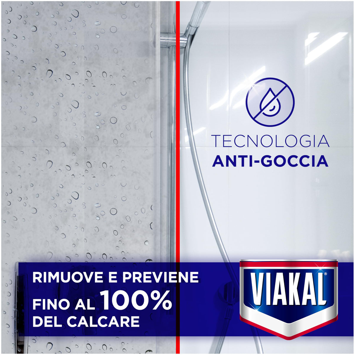 Viakal Profumo Fresco Spray Per Rimuovere Fino Al 100% Di Calcare Con Tecnologia Anti-Goccia