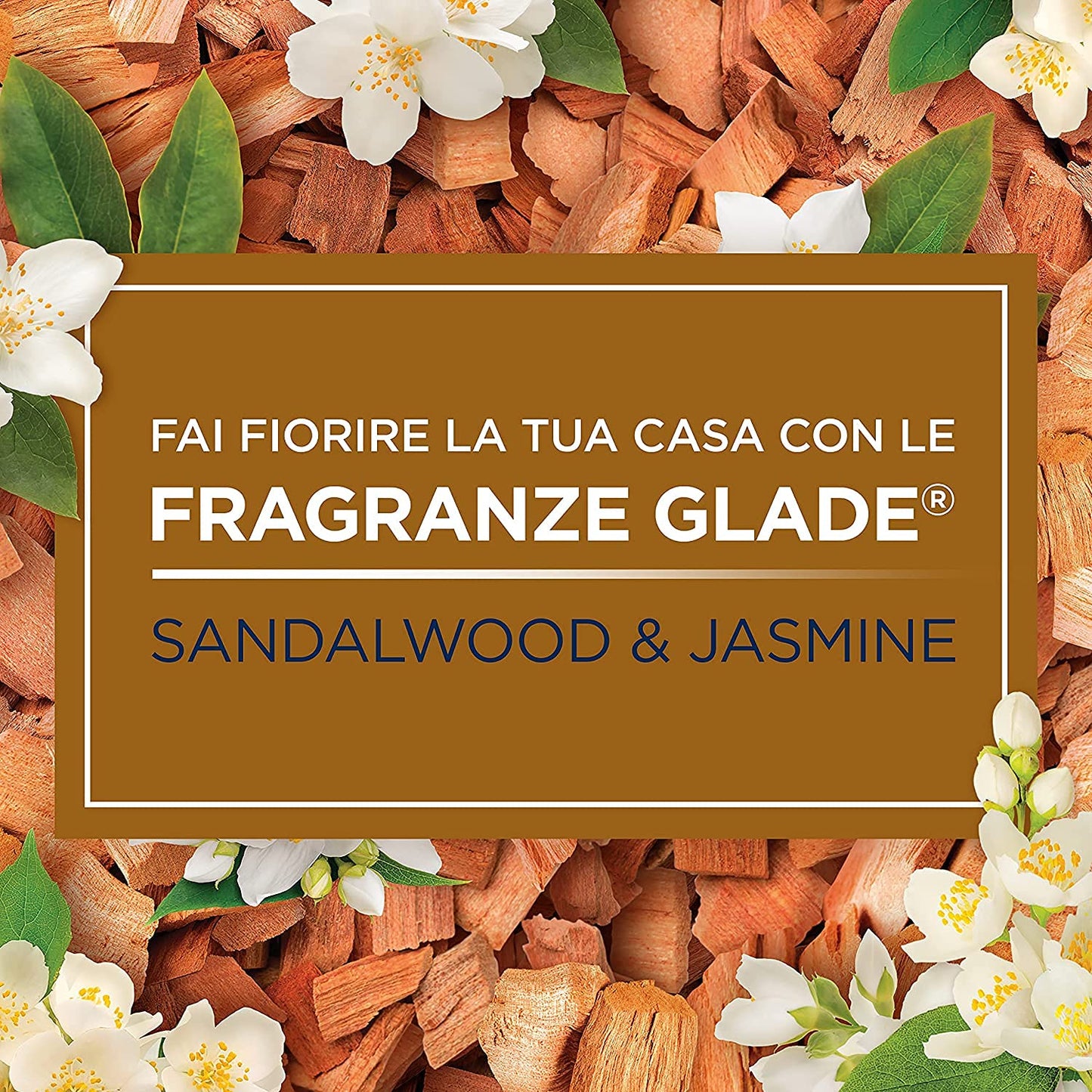Glade Automatic Spray Ricarica, Profumatore per Ambienti, Fragranza Sensual Sandalwood & Jasmine, Formato Scorta da 4 Ricariche da 269 ml