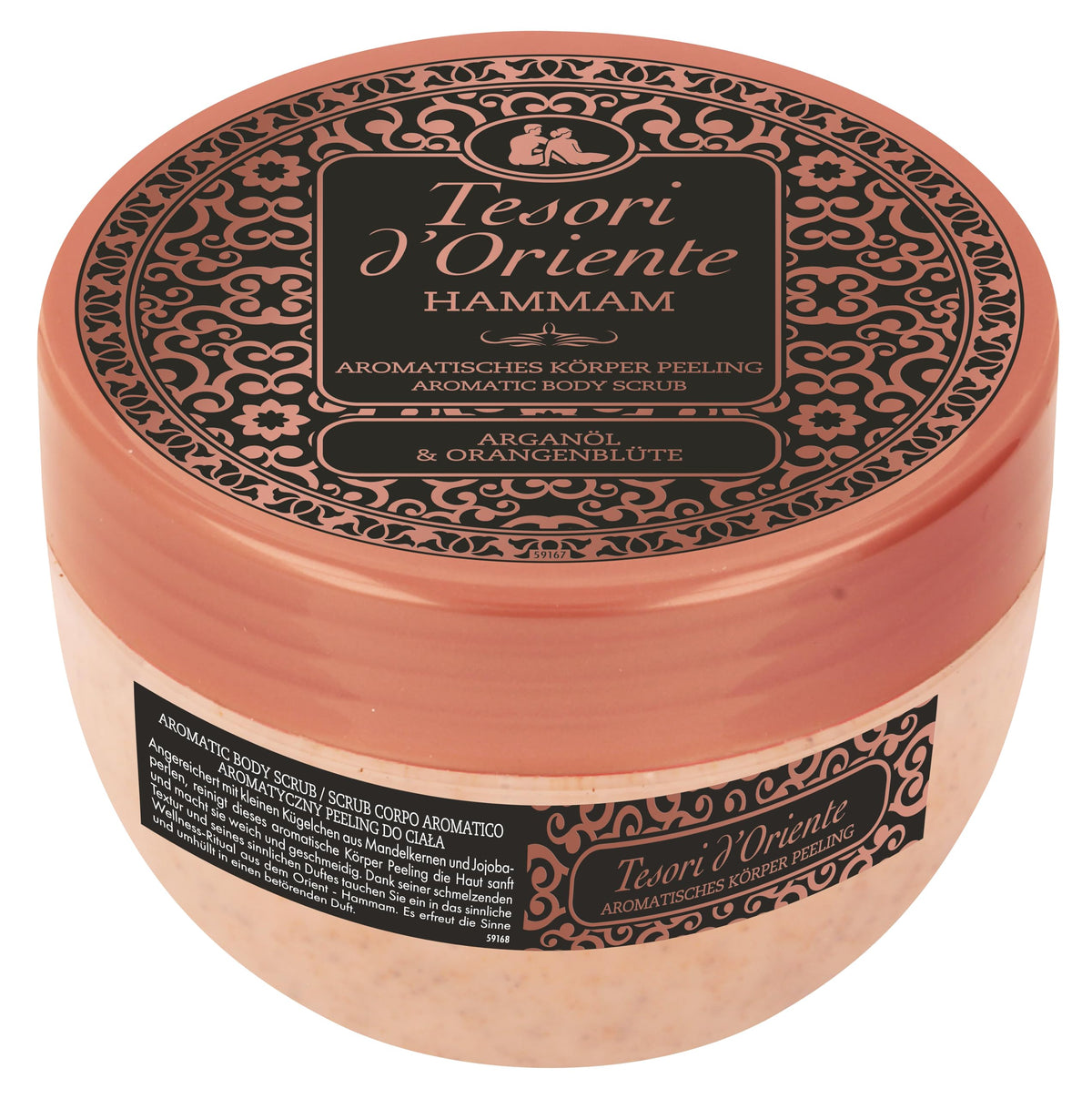 Tesori d'Oriente | Scrub corpo 'Hammam' | esfoliazione corpo aromatico | Rituali benessere per corpo e sensi | 300 ml