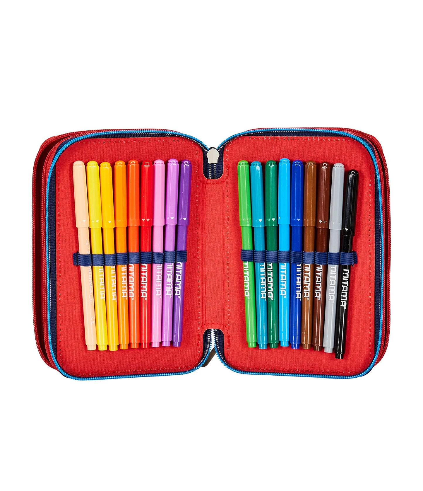 Seven Astuccio Scuola 3 Scomparti, Disney - CAPTAIN AMERICA - LEGENDAY AVANGE, Blu Rosso - Portapenne Multi Scomparto Con Matite, Penne e Colori, Accessori Zaino, Zaino Scuola - Astuccio Bambino