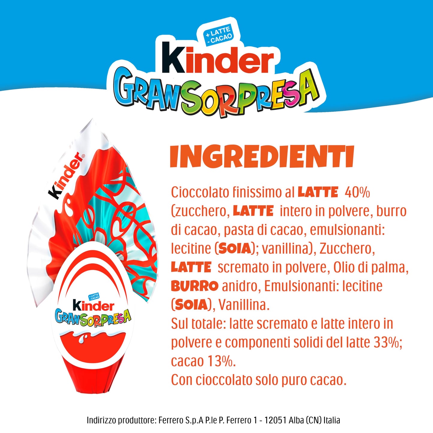 Kinder GranSorpresa Maxi Spider-Man, Uovo di Pasqua Kinder 2026 di Finissimo Cioccolato al Latte con Sorpresa Marvel Spider-Man, 220 g