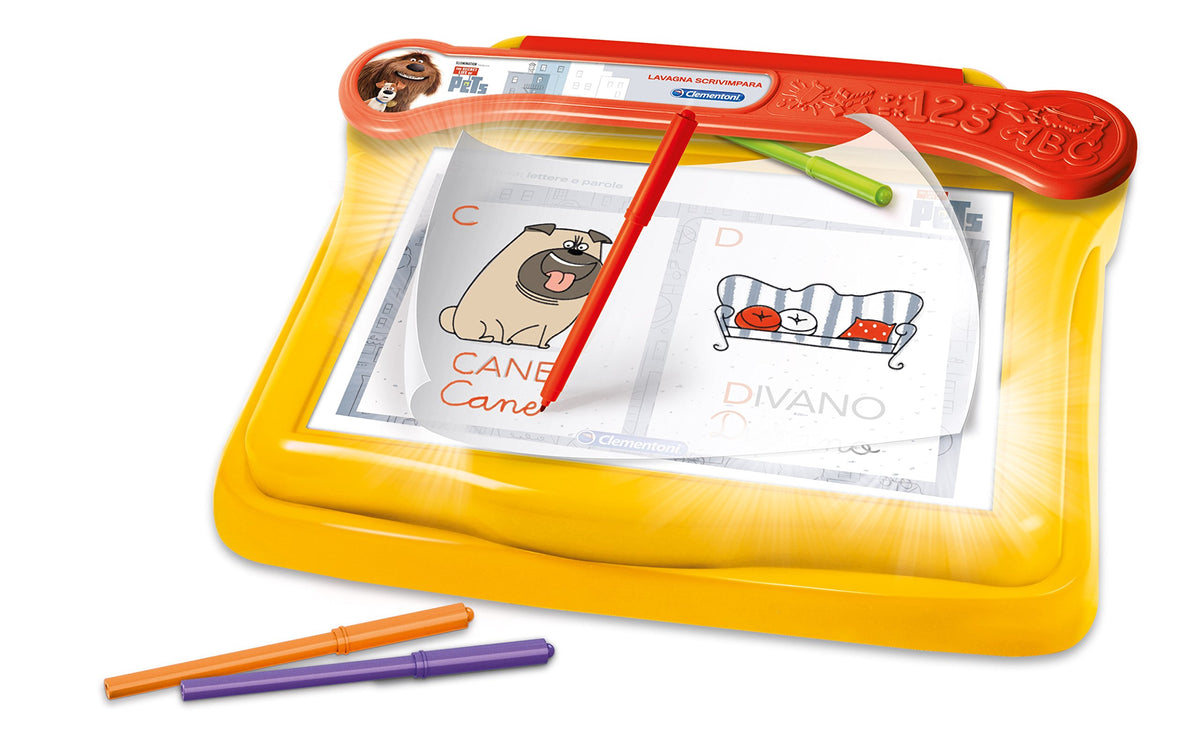 Clementoni - 11931 - Gioco Lavagna Scrivimpara The Secret Life Of Pets