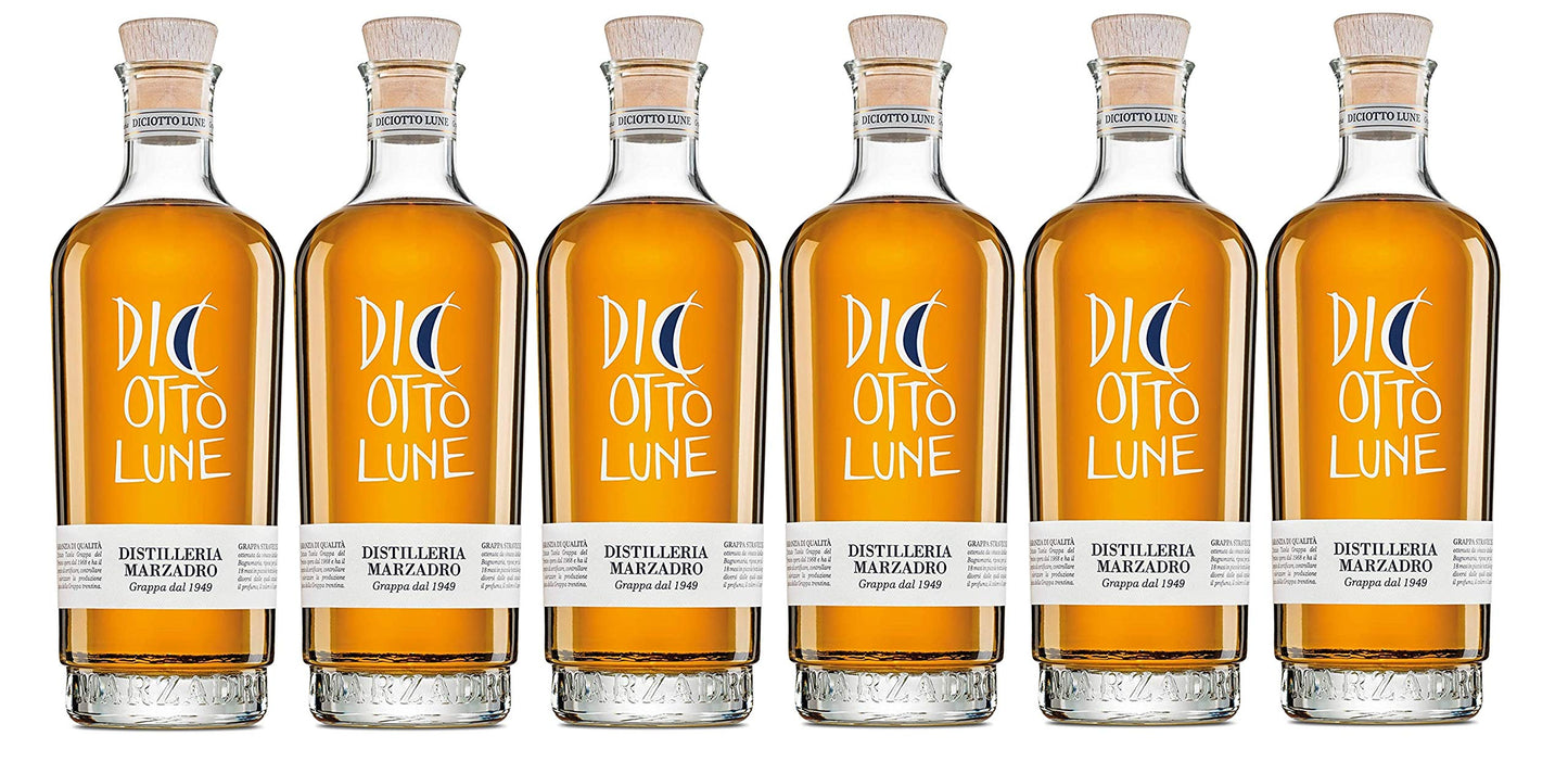 Grappa Marzadro ''Le 18 Lune'' 41% vol [ 6 Bottiglie da 700 ml ]