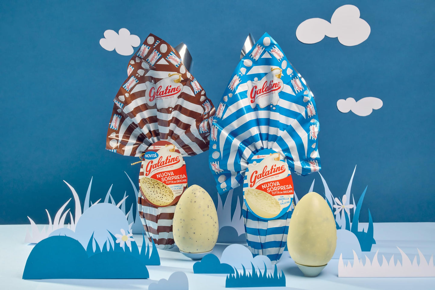 Galatine - Uovo Cioccolato Bianco con Granella di Galatine - 230g