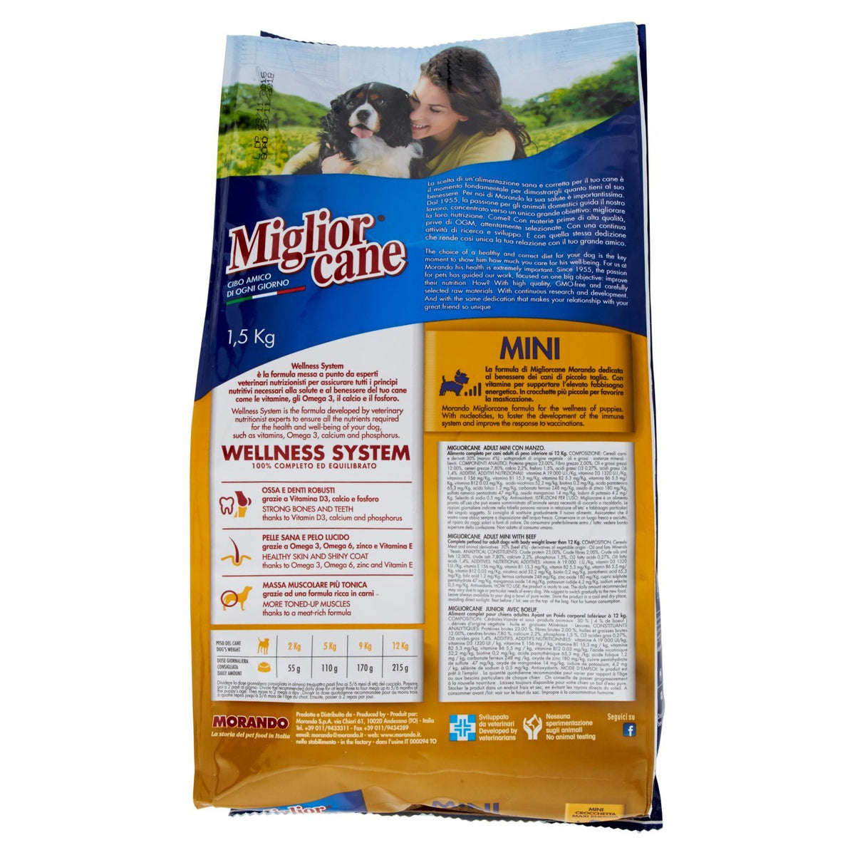 MigliorCane Mini crocchette manzo multipack 9 x 1500 Grammi