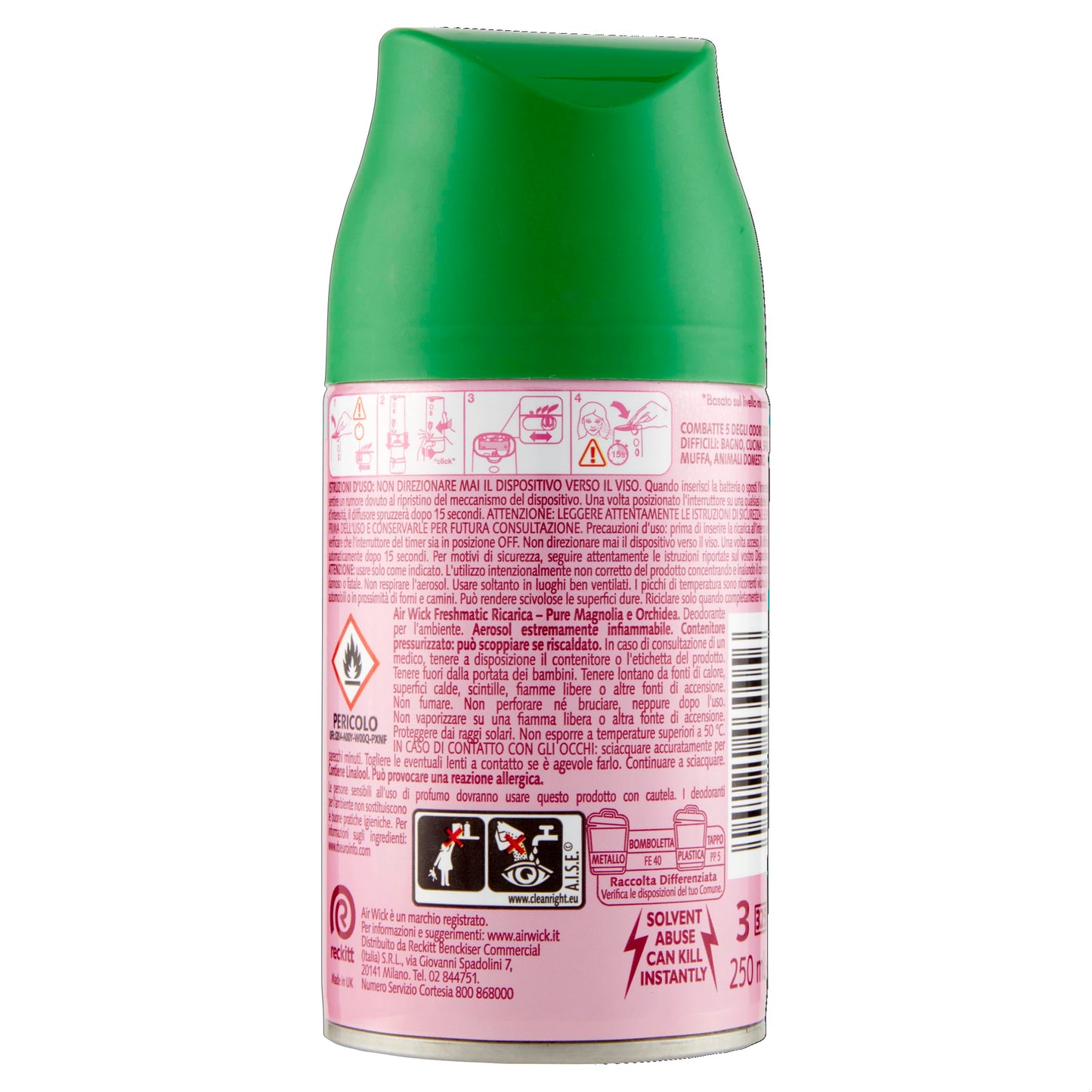 Airwick Freshmatic Ricarica Pure Magnolia e Orchidea Profumatore per ambiente 250 ml