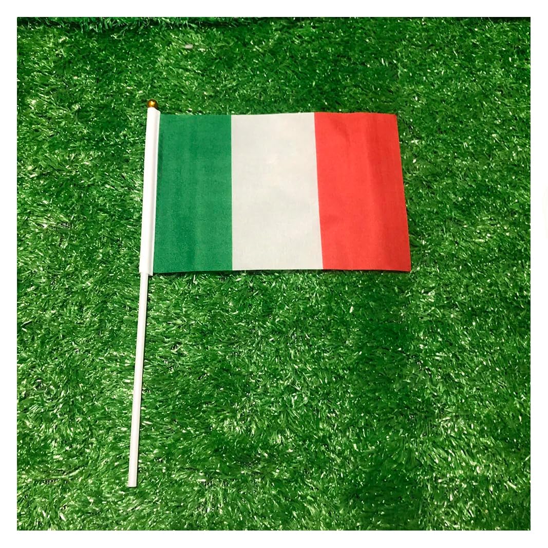 CG94 - Bandiera Italiana con Asta 30X45 cm.