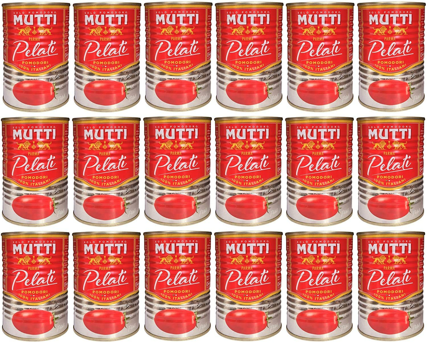 Mutti Pomodori Pelati Pomodori Pelati Prugna 100% Italiano 18 x 400g
