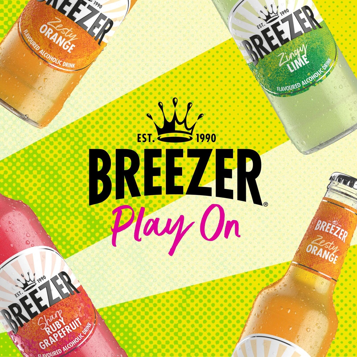 Drink alcolico BREEZER al gusto Lime, vol. 4%, 24 x 27,5 cl / 275 ml, Drink alcolico premiscelato e pronto da bere in bottiglia