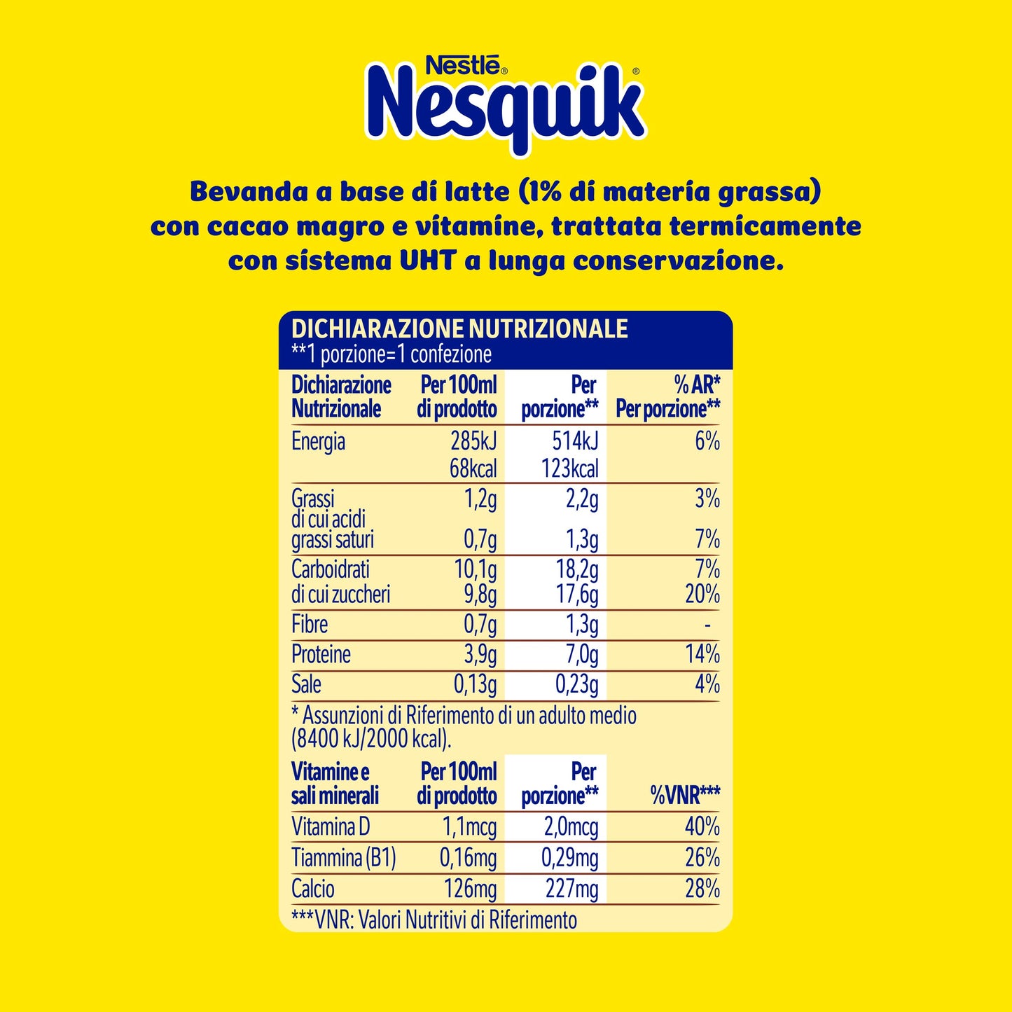 NESQUIK Pronto da Bere Latte e Cacao 24 Brick da 180ml (4,32L)