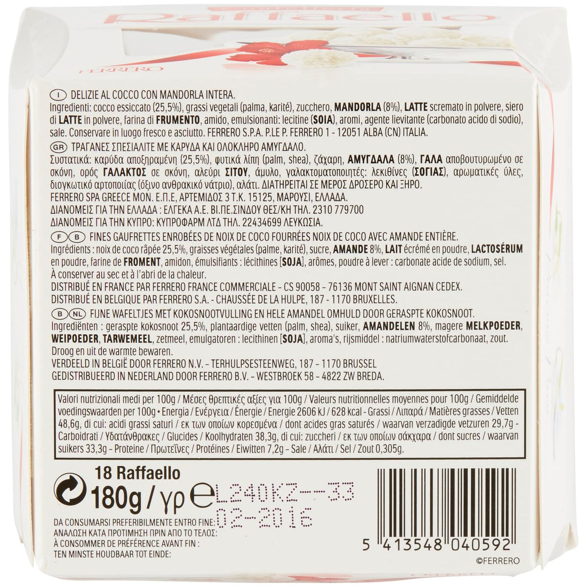 Raffaello Cioccolatini Coco, 180g