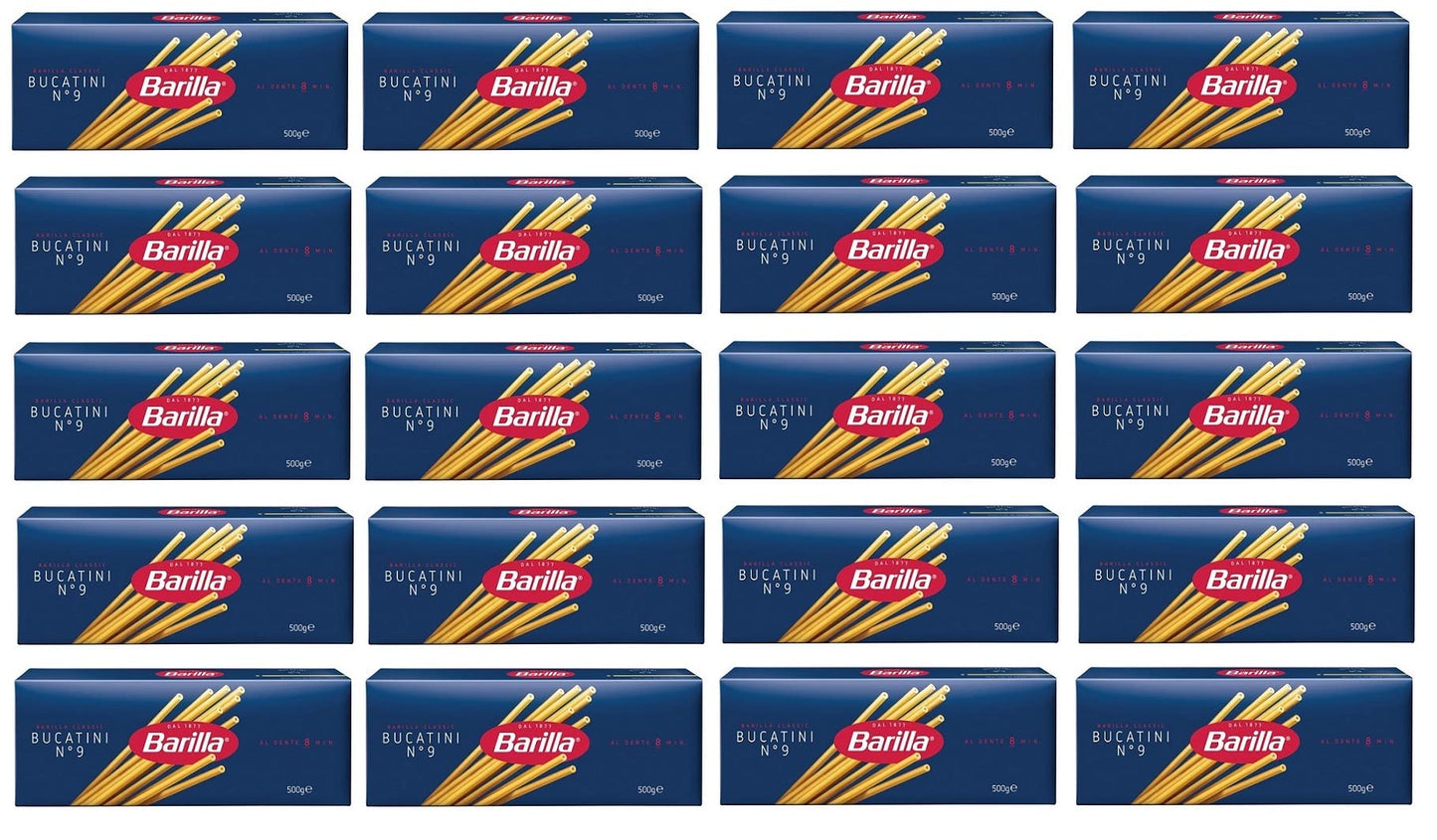 Barilla 20 x Bucatini Italian Pasta No.9 500g