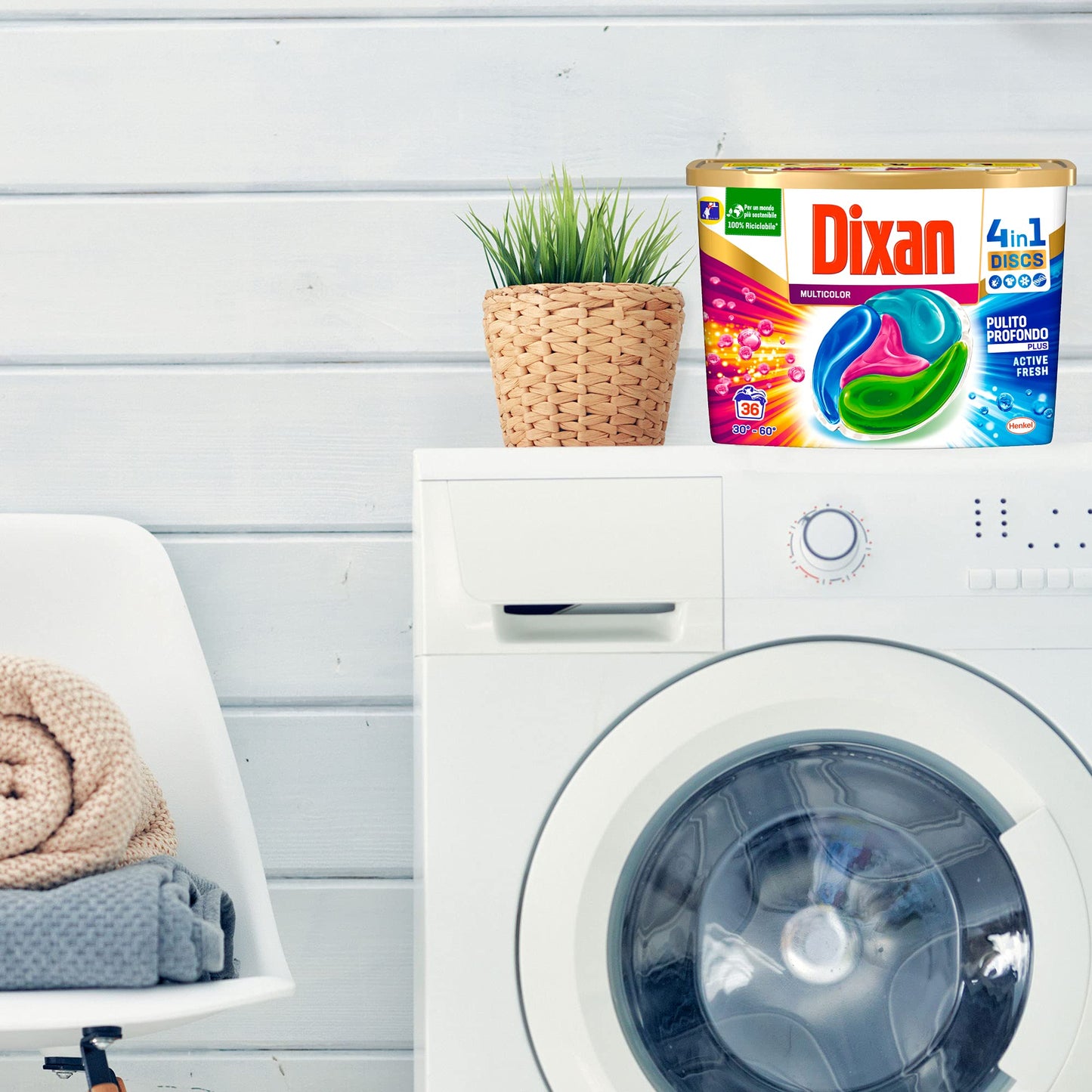 Dixan Capsule Multicolor per Lavatrice 4 In 1, 36 Lavaggi