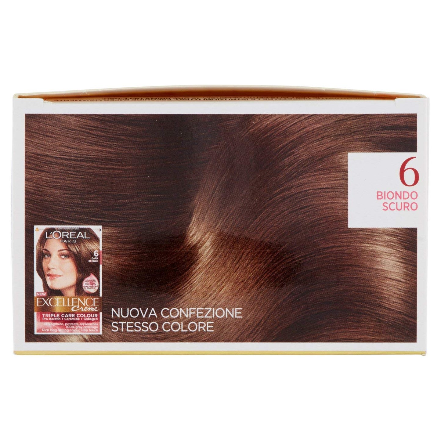 l'Oréal Paris Excellence Crema Colorante Triplo Trattamento Avanzato, 6 Biondo Scuro - 1 Pacco