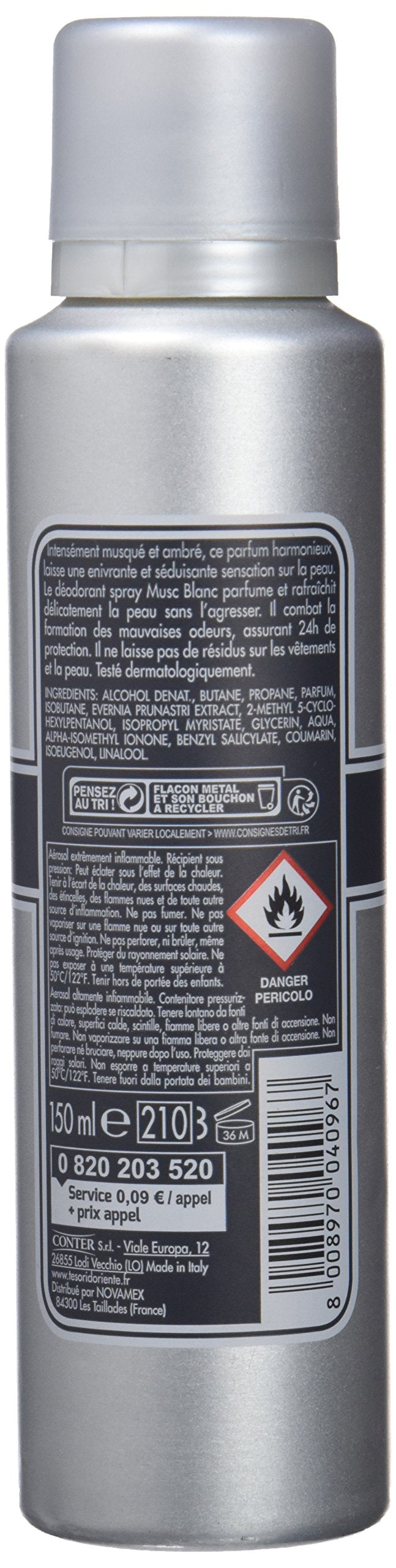 Tesori D'oriente, 2 pz, deodorante muschio bianco 150 ml