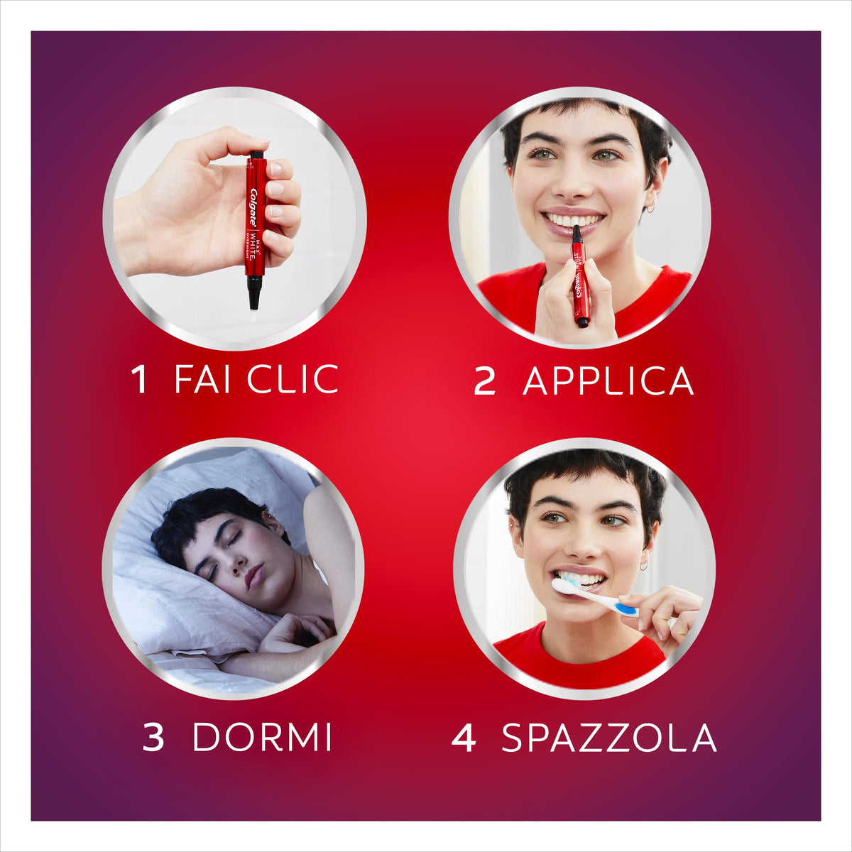Colgate Penna Sbiancante Denti Notturna Max White Overnight, Sbiancamento Denti, Sicuro per lo Smalto 2,5ml I Riduce le macchie superficiali I