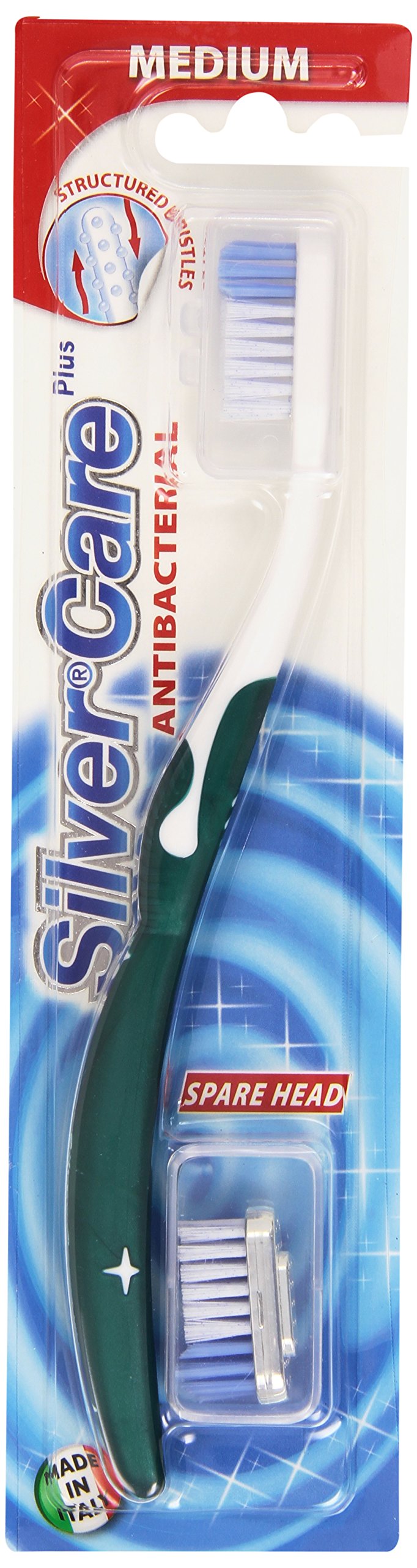 Silver Care - Spazzolino e Testina di Ricambio, Medio