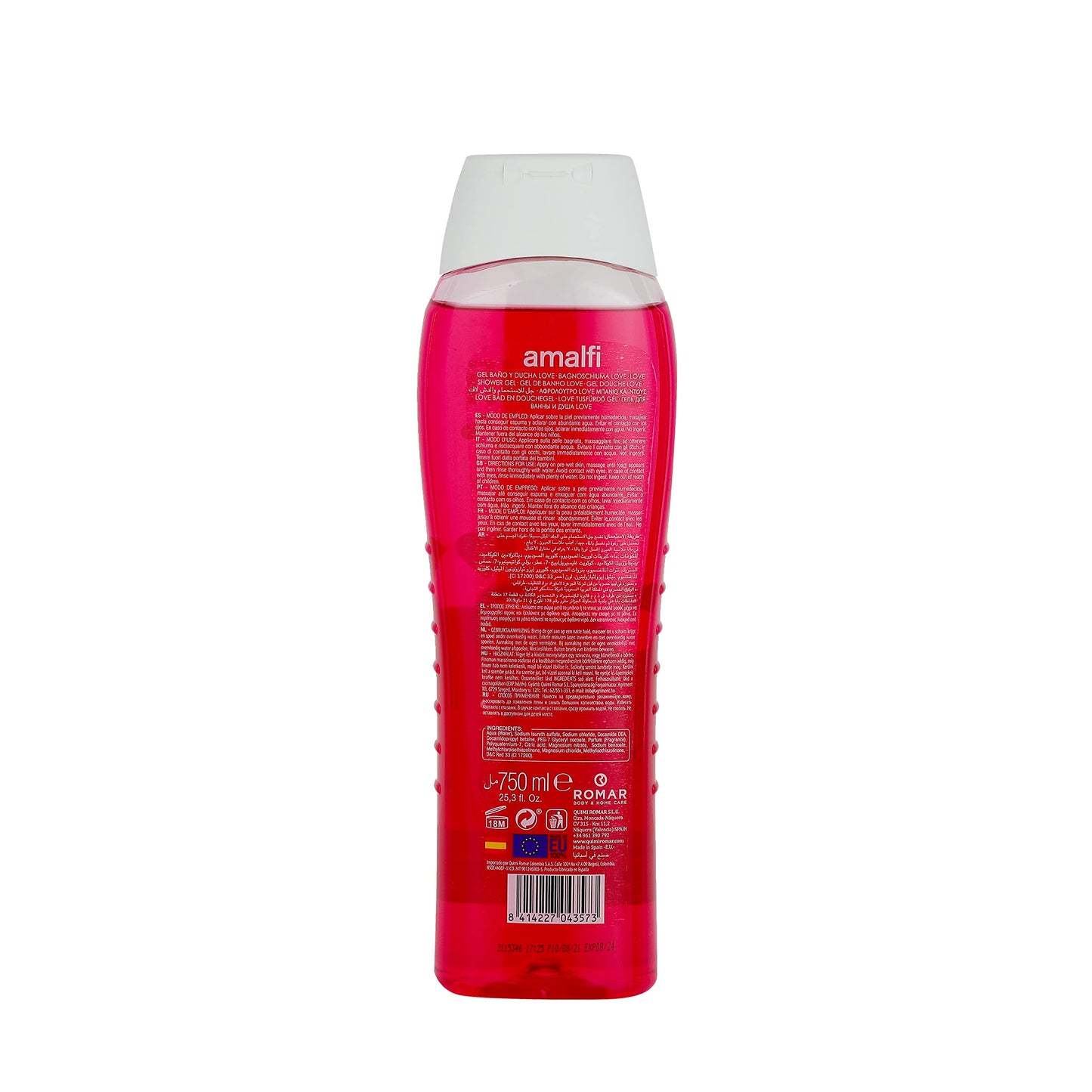 Amalfi gel da bagno Dermo Care Bagnoschiuma LOVE 750 ml