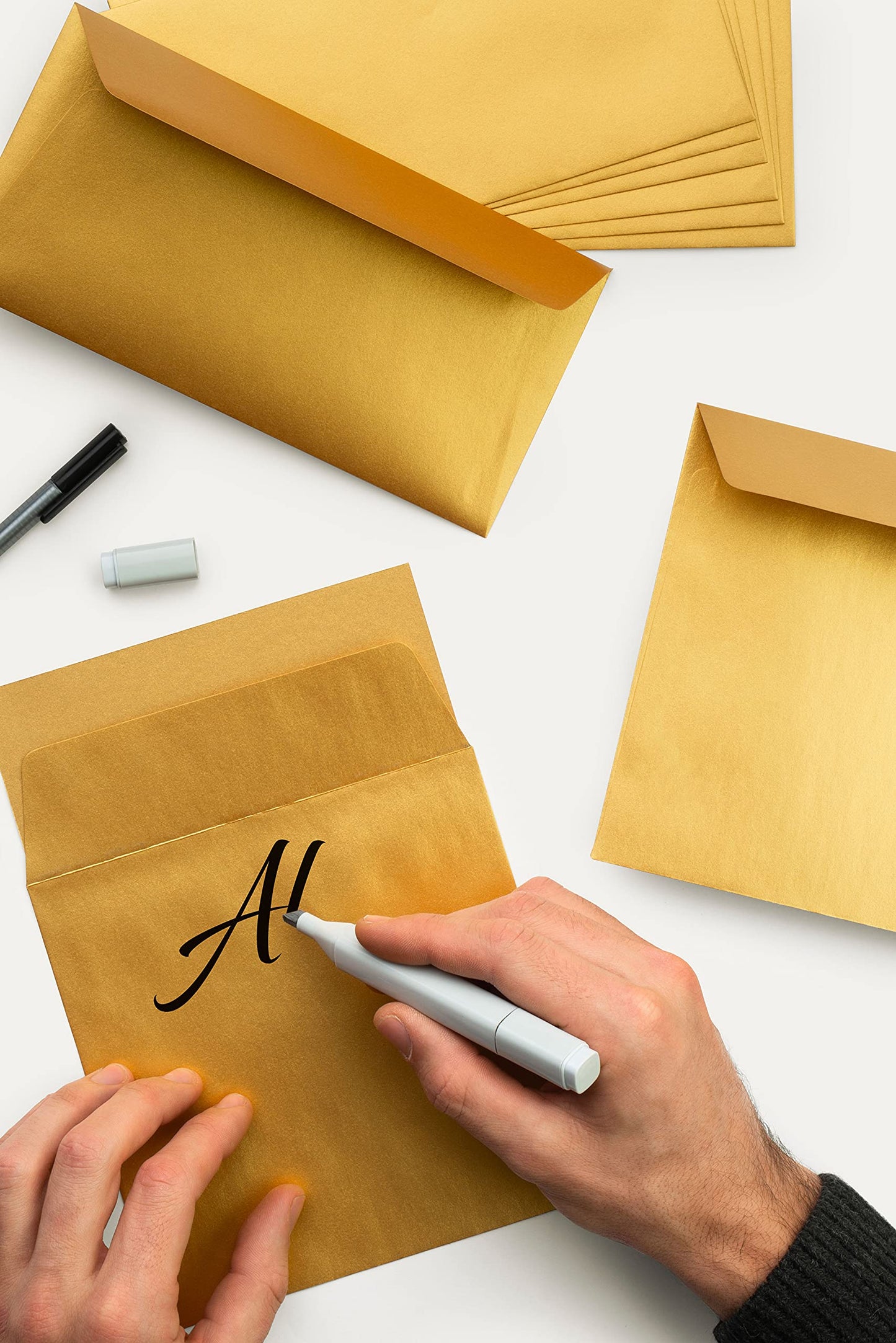 FAVINI A57H154 Special Events 10 buste colore Oro Perlescente e Metallizzato 120 gr formato 11x22 cm Made in Italy