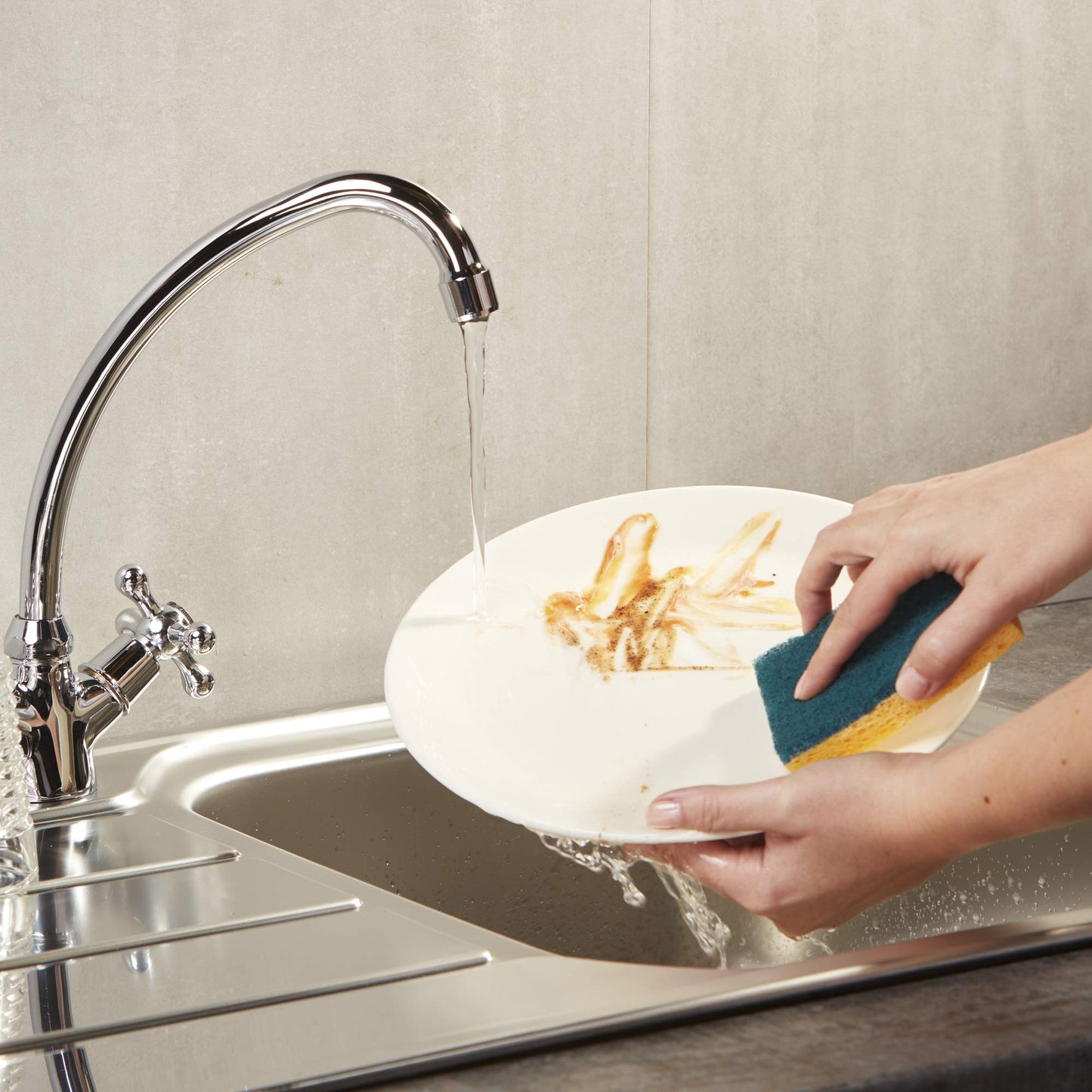 Spontex - Grattaspugna Stop-Grasso - 2 spugne raschianti verdi protezione antigrasso