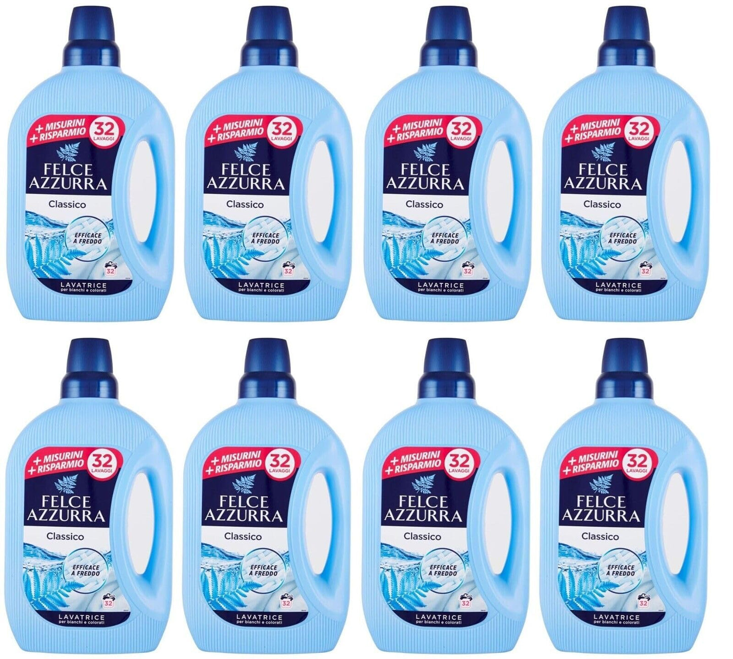 Felce Azzurra Lavatrice Classico, detersivo liquido per lavatrice efficace a freddo, per bianchi e colorati, 32 lavaggi, 1595 ml