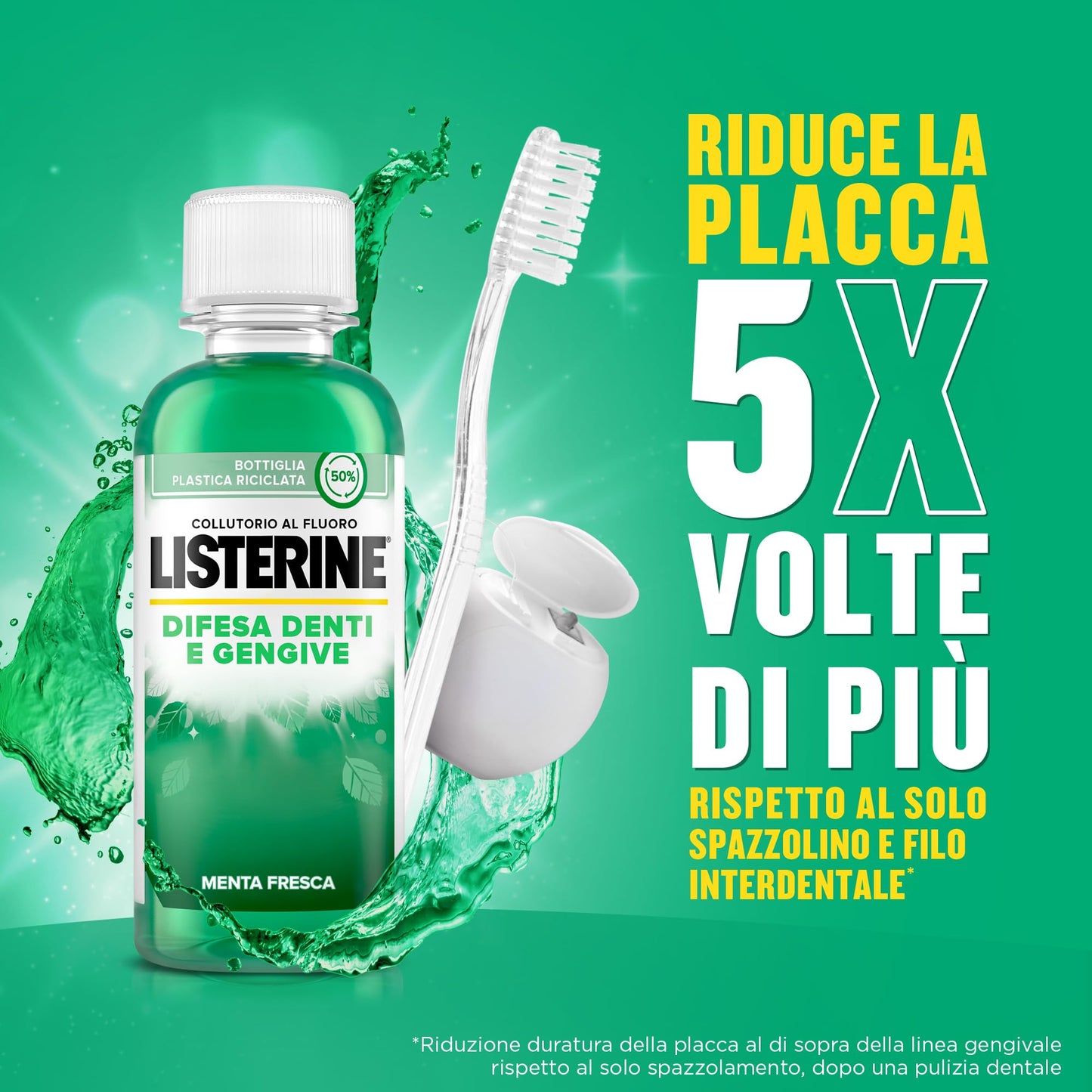 Listerine Colluttorio, Difesa Denti e Gengive, 12 x 95ml