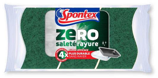 Spontex - Spugna Zero Superfici Sporcate - 3 spugne super efficaci - 4 volte più resistenti senza graffiare