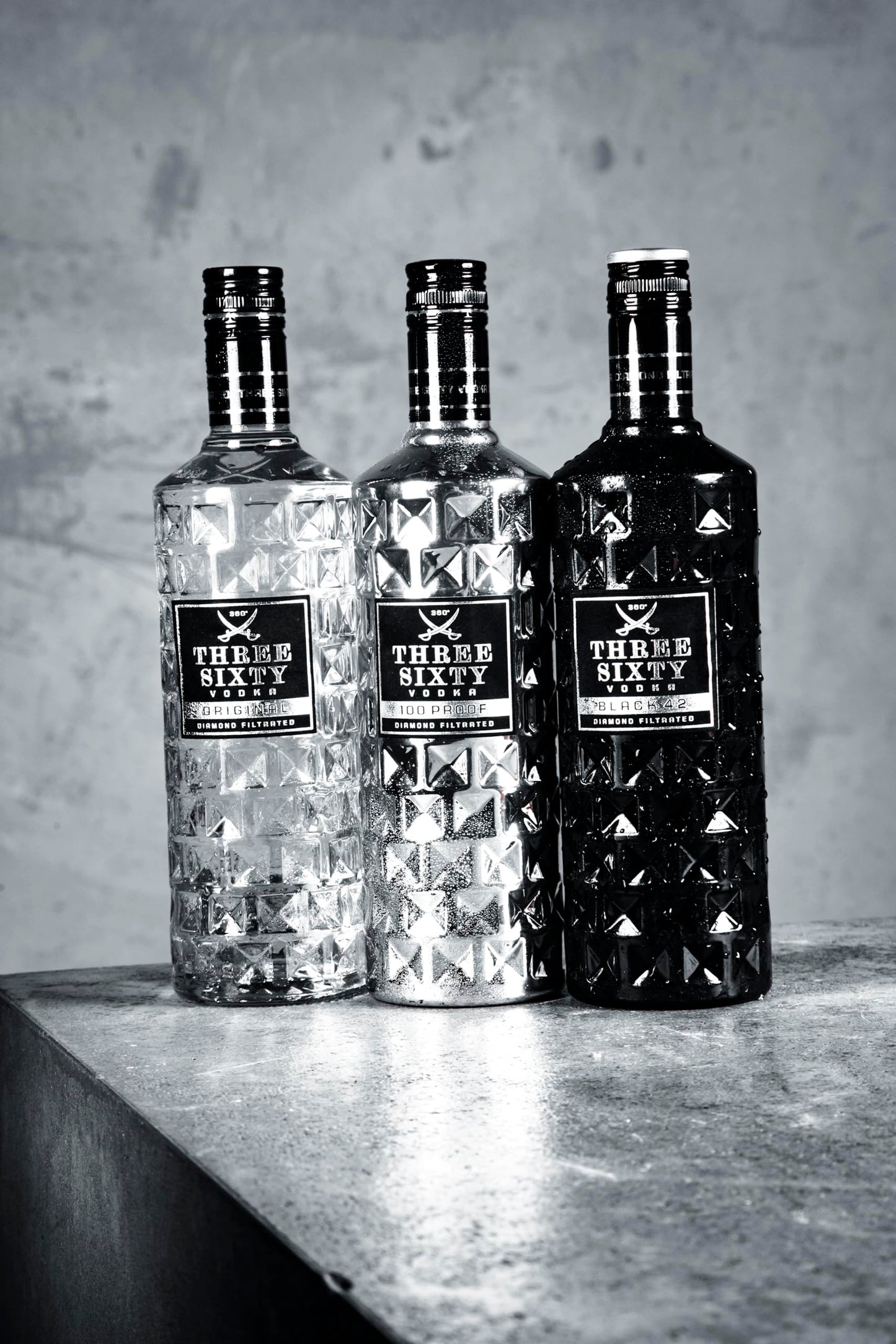 Three Sixty Black 42° Vodka cl.70