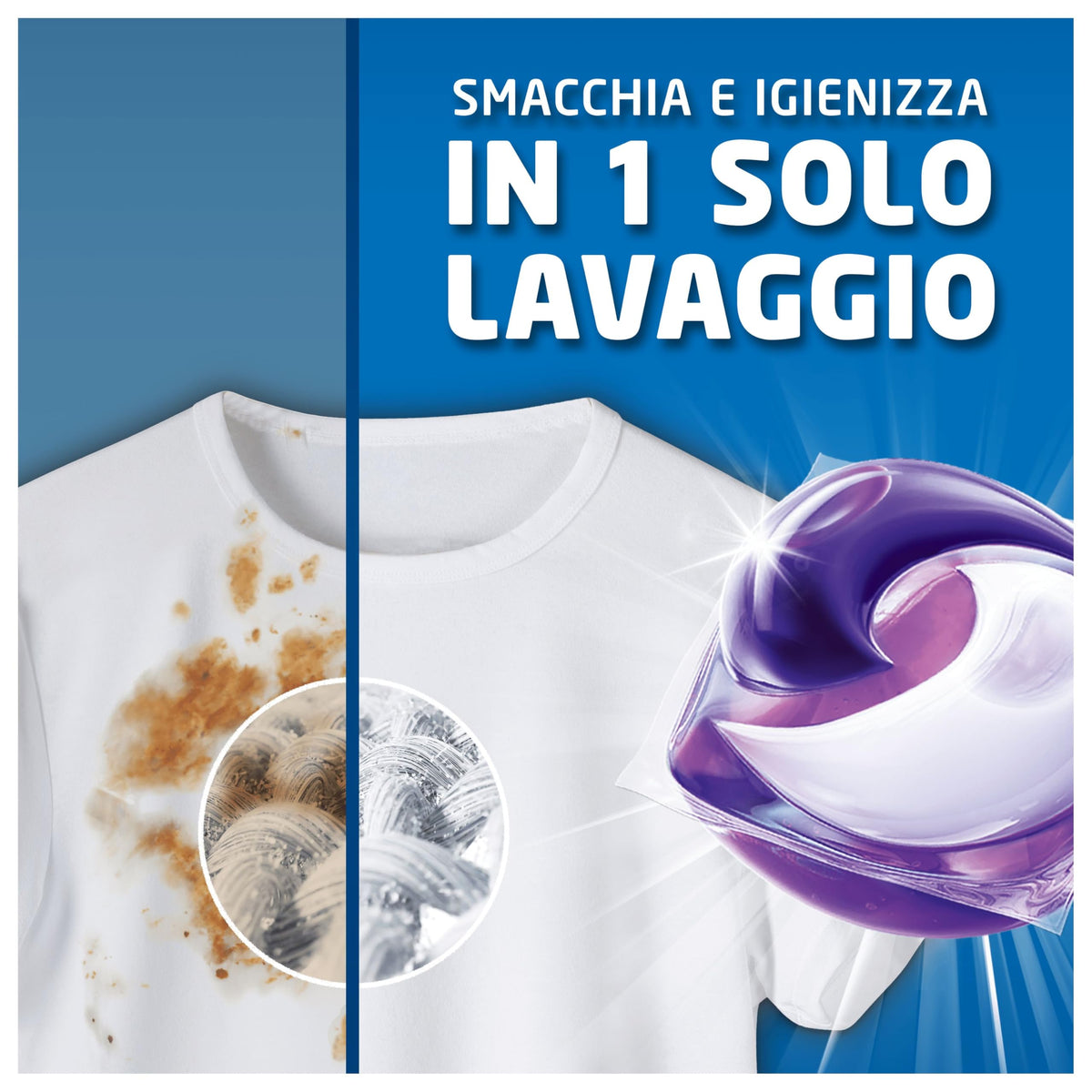 Dash Pods Detersivo In Capsule, 30 Lavaggi, Ambra, Rimuove le Macchie, Igienizza, Dona Freschezza, Brillantezza Per I Capi
