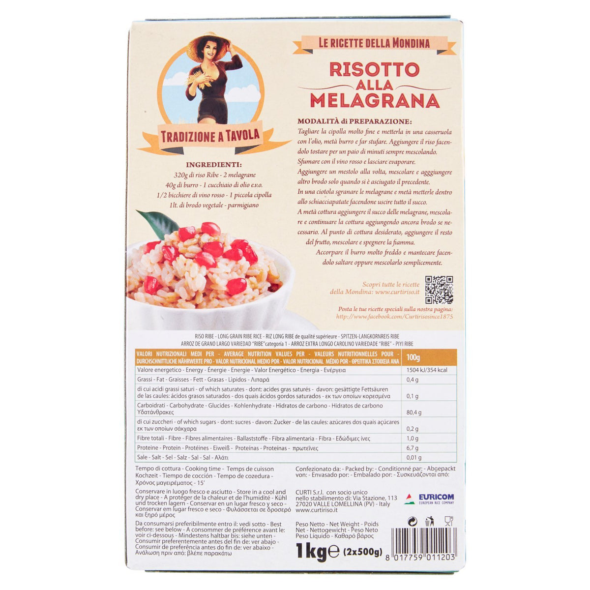 Curtiriso - Riso Ribe, per Insalate e Risotti - 1000 g