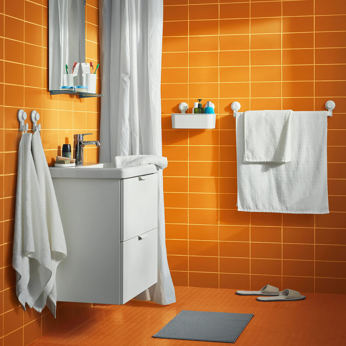 IKEA FINTSEN Tappetino da bagno, 40 x 60 cm, grigio