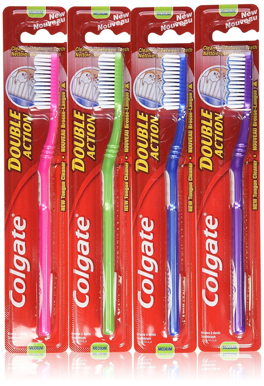 Colgate 1 x Spazzolino da denti a doppia azione medio multicolore
