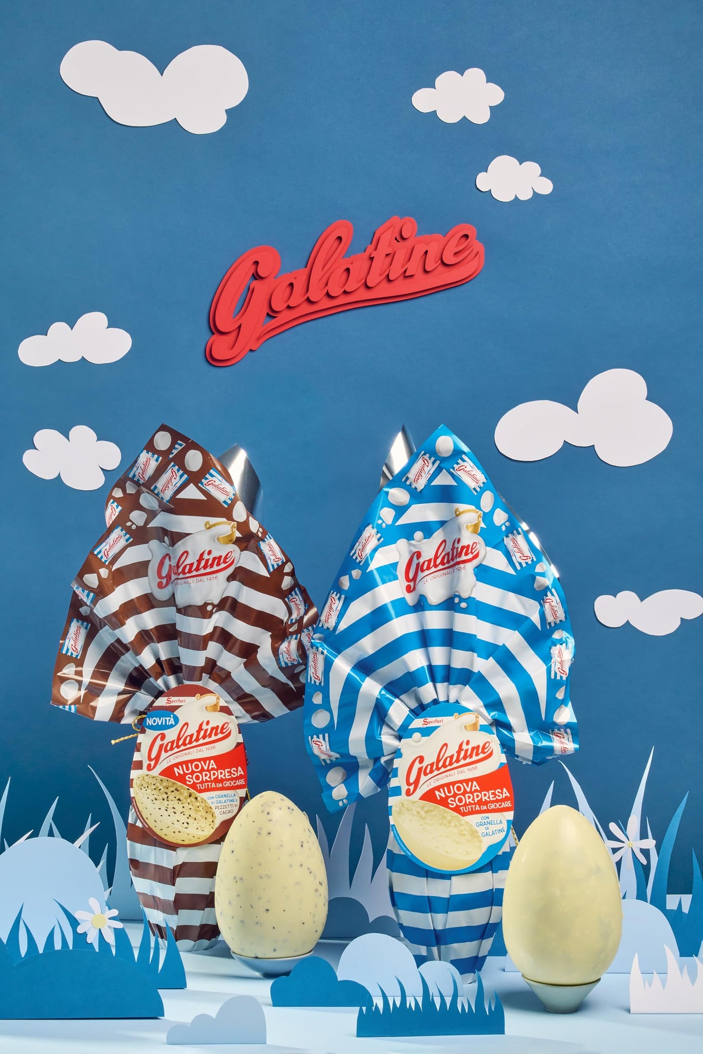 Galatine - Uovo al Cioccolato Bianco con Scaglie di Cioccolato Fondente, 230g