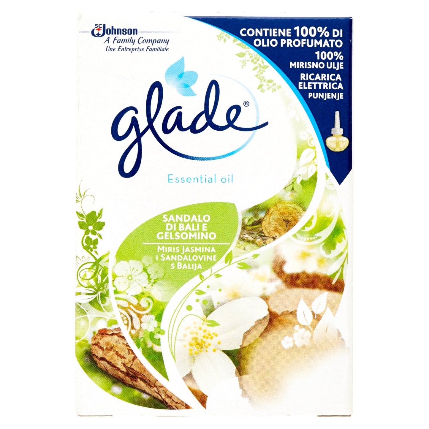 Glade - Deodorante per l'ambiente, Ricarica Elettrica, Sandalo-Lavanda-Relaxing - ML20, flagranze assortite