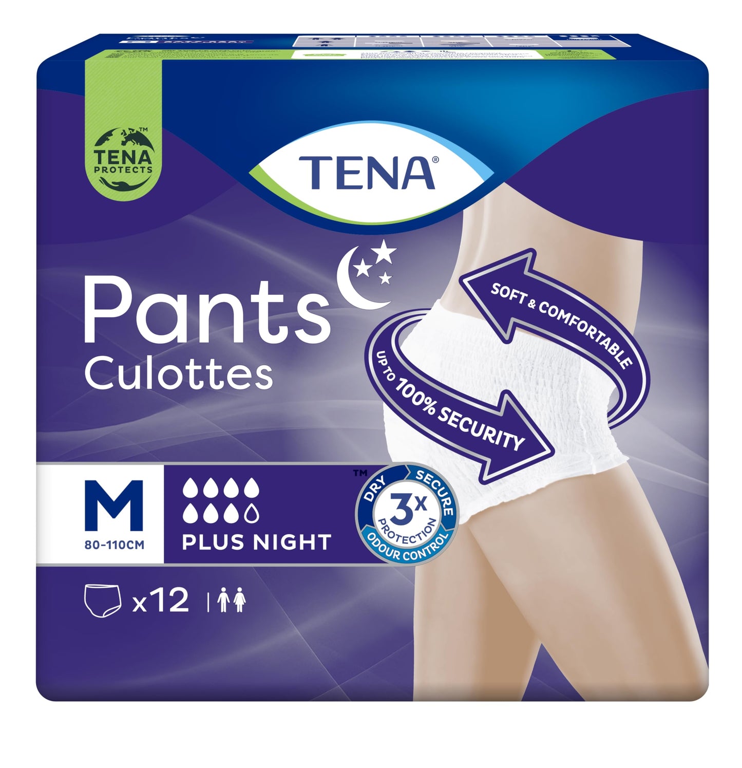Tena 7965 Pants Plus Night M, Protezioni, 12 Unità