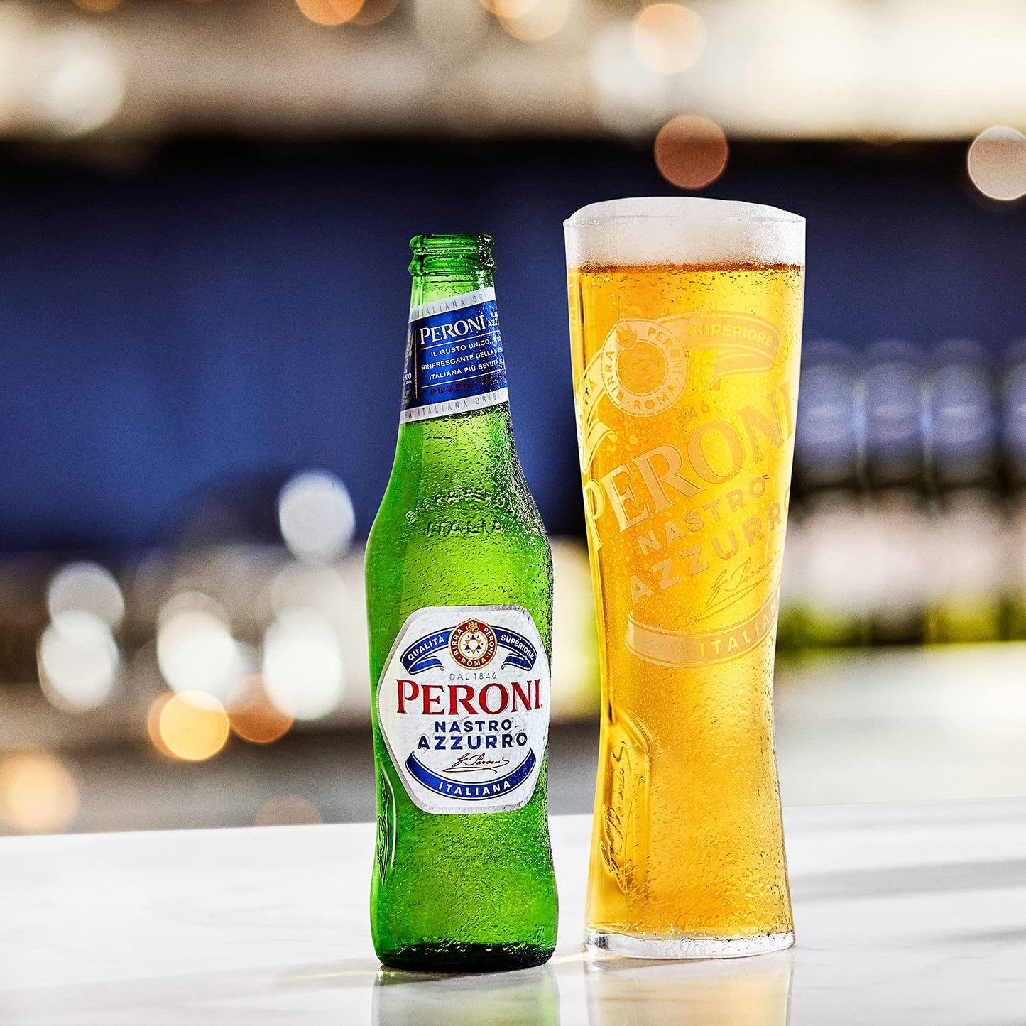 Peroni Bottiglie Lager di Nastro Azzurro, 24 x 330 ml