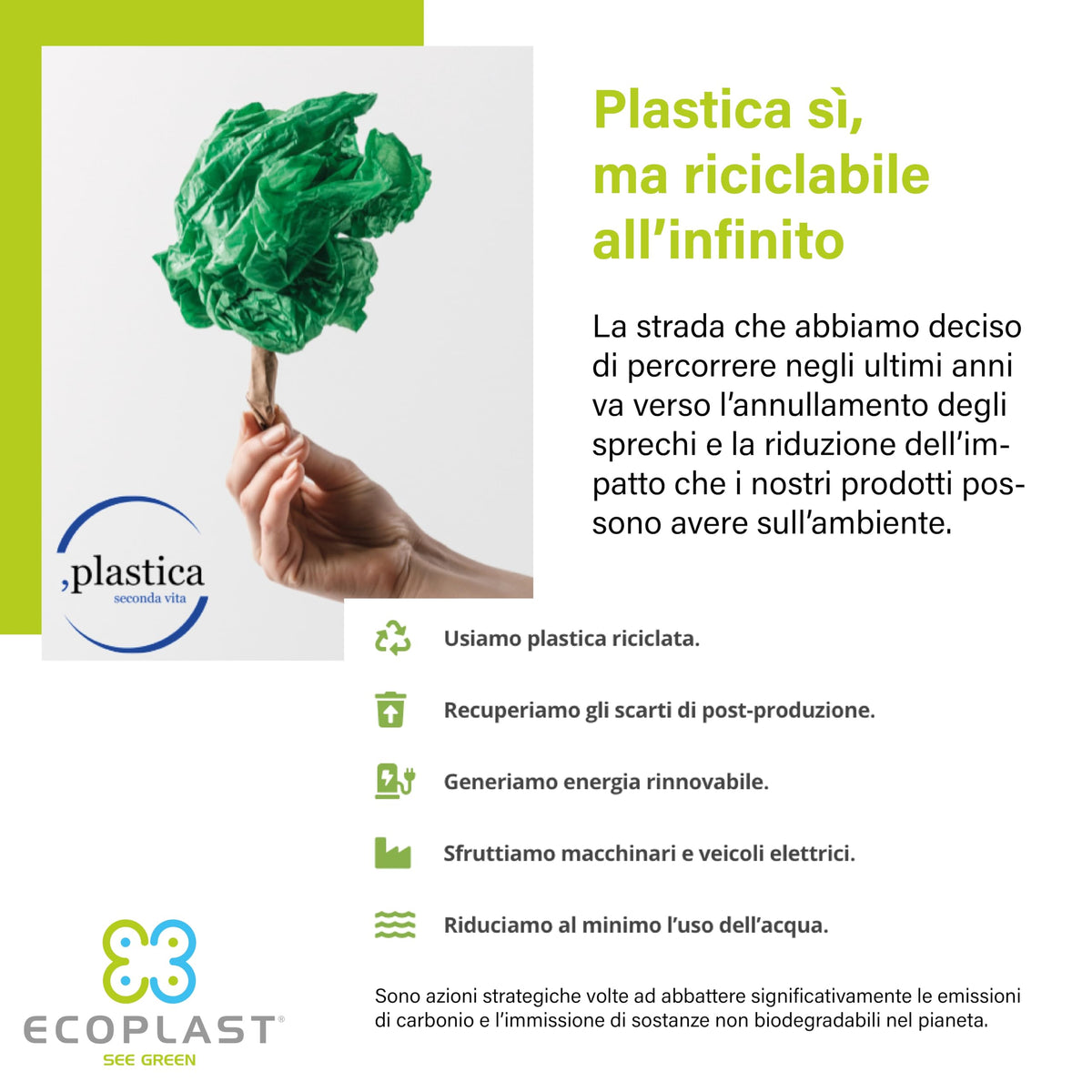 Ecoplast | Superlock Kit Contenitori Plastica con Coperchio, Contenitore Ermetico per Alimenti Rettangolare, Trasparente