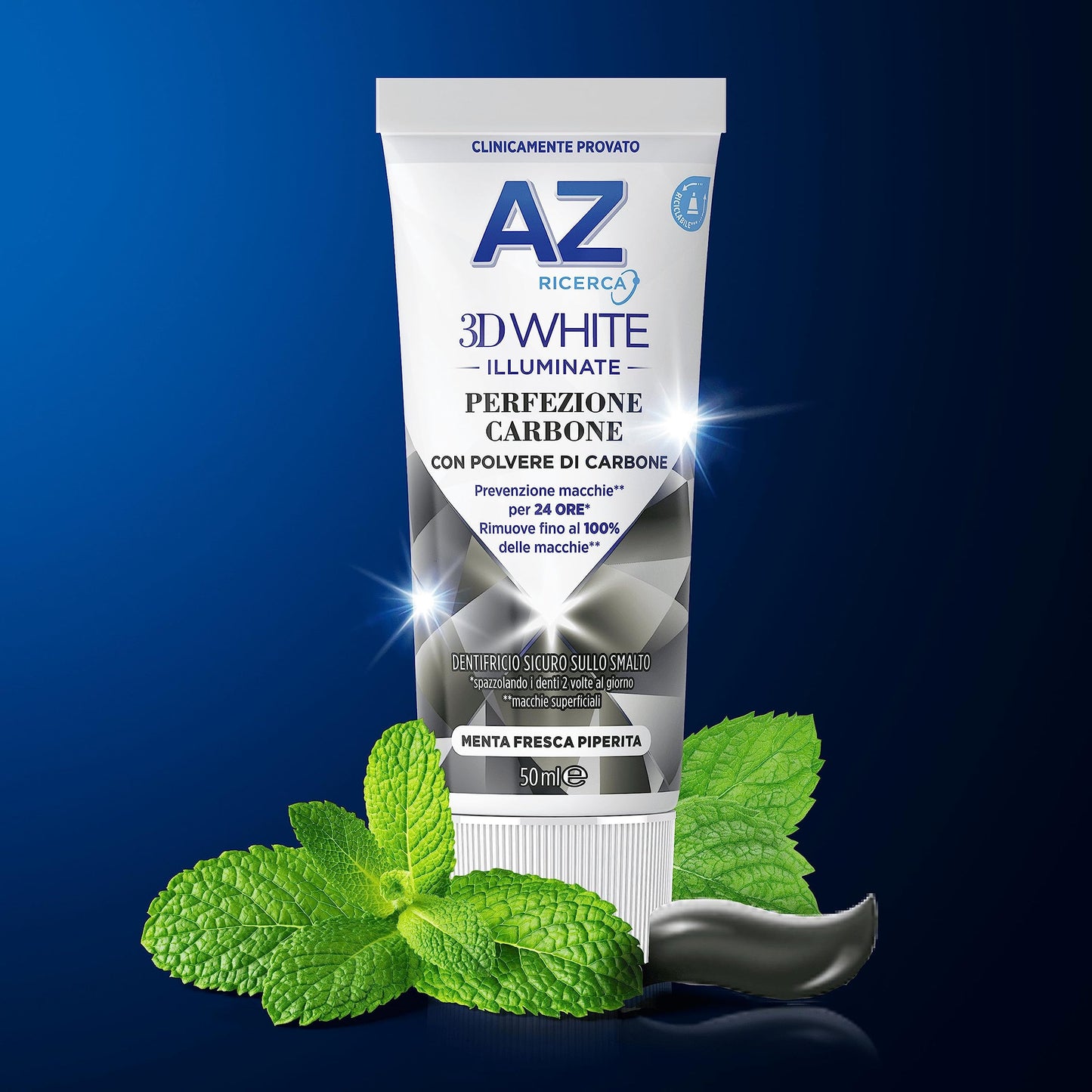 AZ Dentifricio 3DWhite Illuminate Perfezione Carbone, 50ml