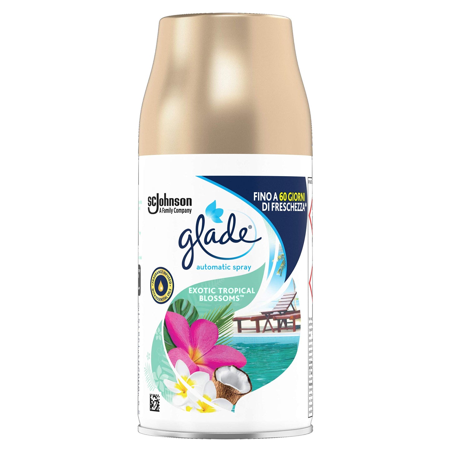 Glade Automatic Spray Ricarica, Profumatore per Ambienti, Fragranza Tropical Blossom, 1 Confezione da 1 Ricarica da 269 ml