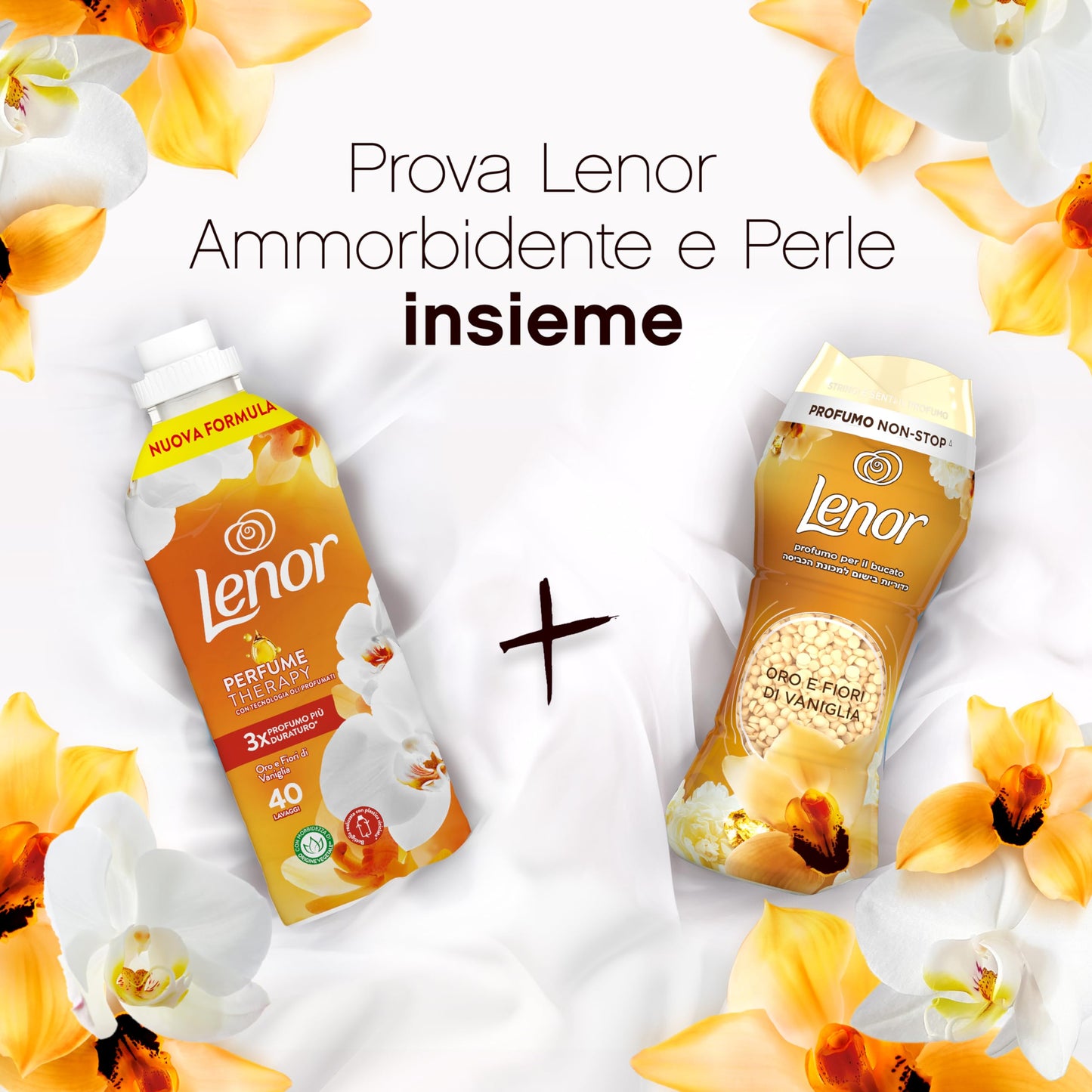 Lenor Ammorbidente Lavatrice Concentrato 440 Lavaggi (8X55), Oro e Fiori di Vaniglia, Freschezza Che Dura 3 Volte Più A Lungo, Con Tecnologia Olii Profumati