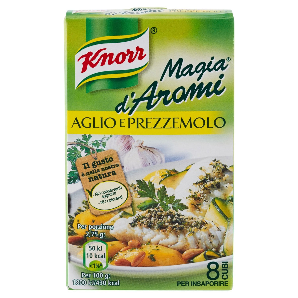Knorr: Aglio e Prezzemolo - Cubetti da brodo, gusto aglio e prezzemolo, confezione da 8, 11 g ciascuno, confezione da 4