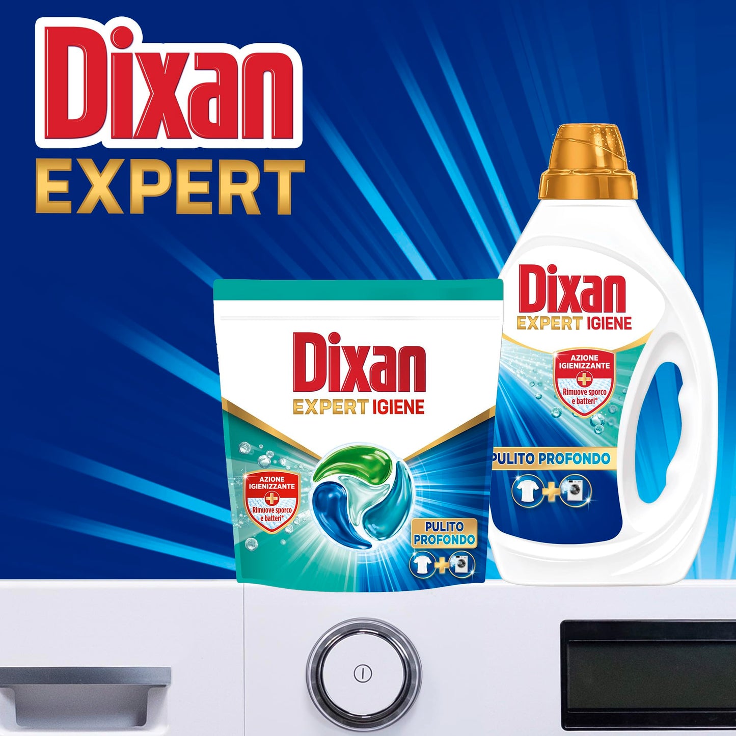 Dixan DISCS Expert Igiene Detersivo Lavatrice igienizzante (29 Lavaggi)