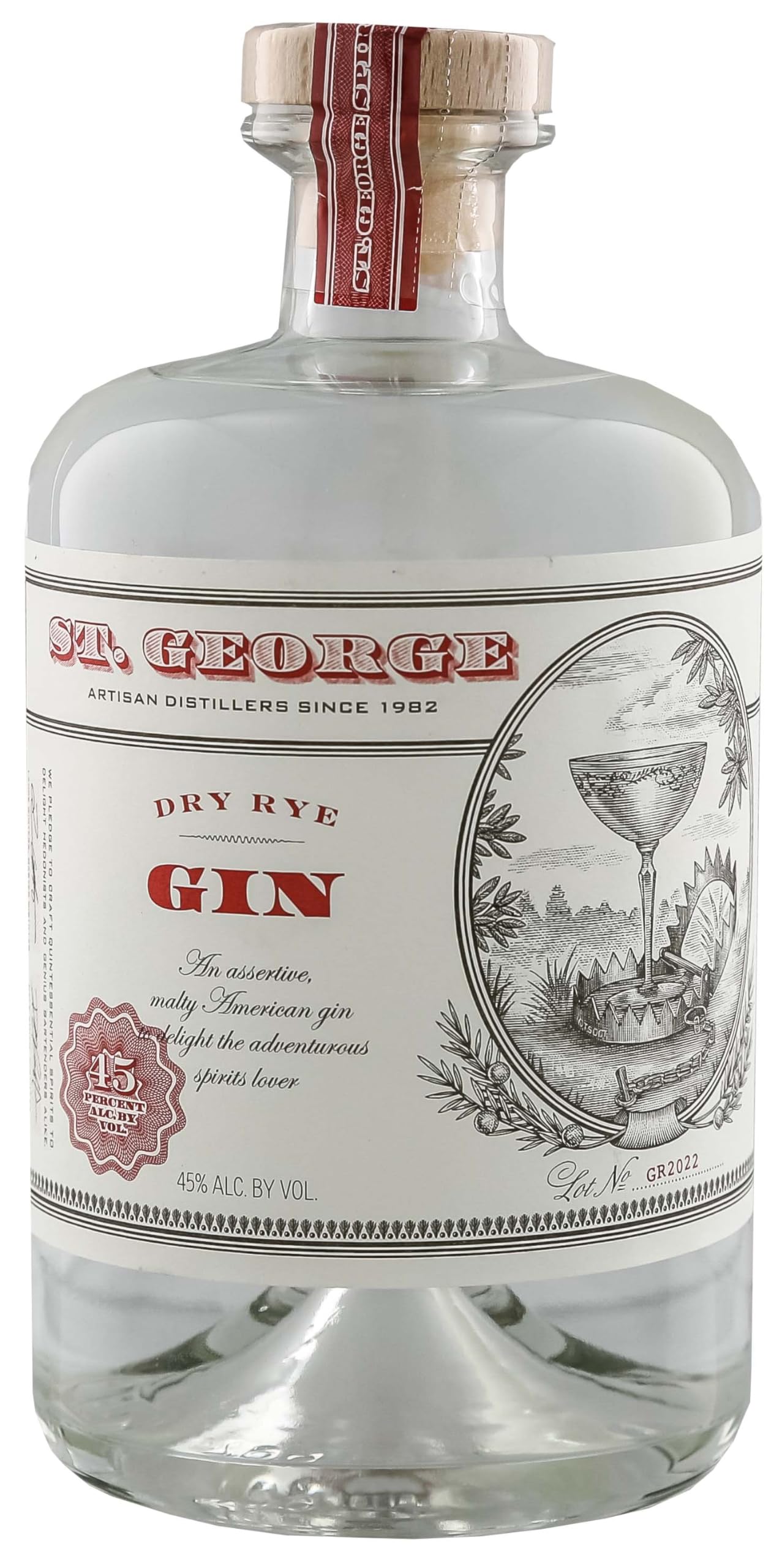 Marca Gin St. George Dry Rye 45% Cl. 70