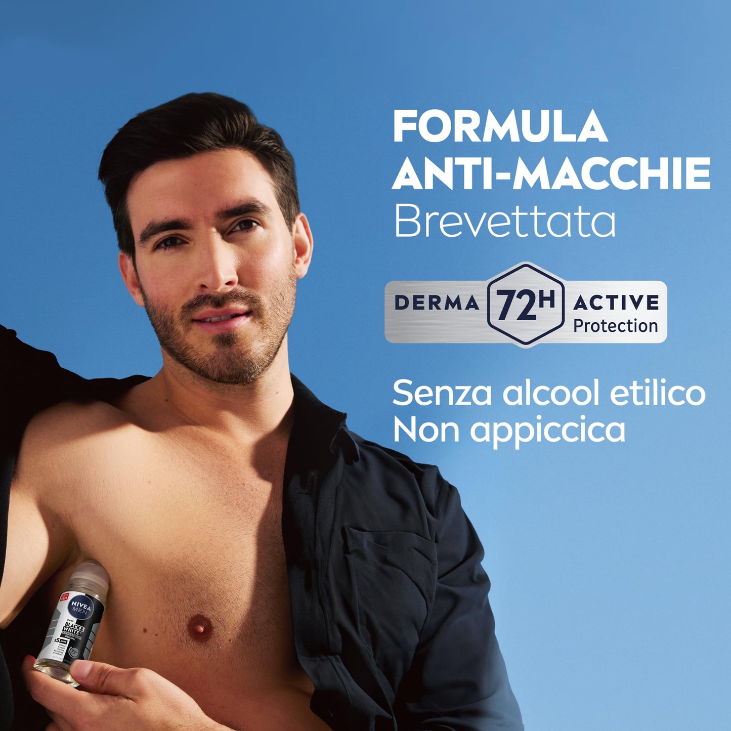 NIVEA MEN Sensitive Kit Cofanetto Regalo Uomo, Set regalo con Schiuma da Barba 200 ml, Balsamo Dopobarba 100 ml, Deodorante uomo Black & White 50 ml e Travel Bag omaggio inclusa