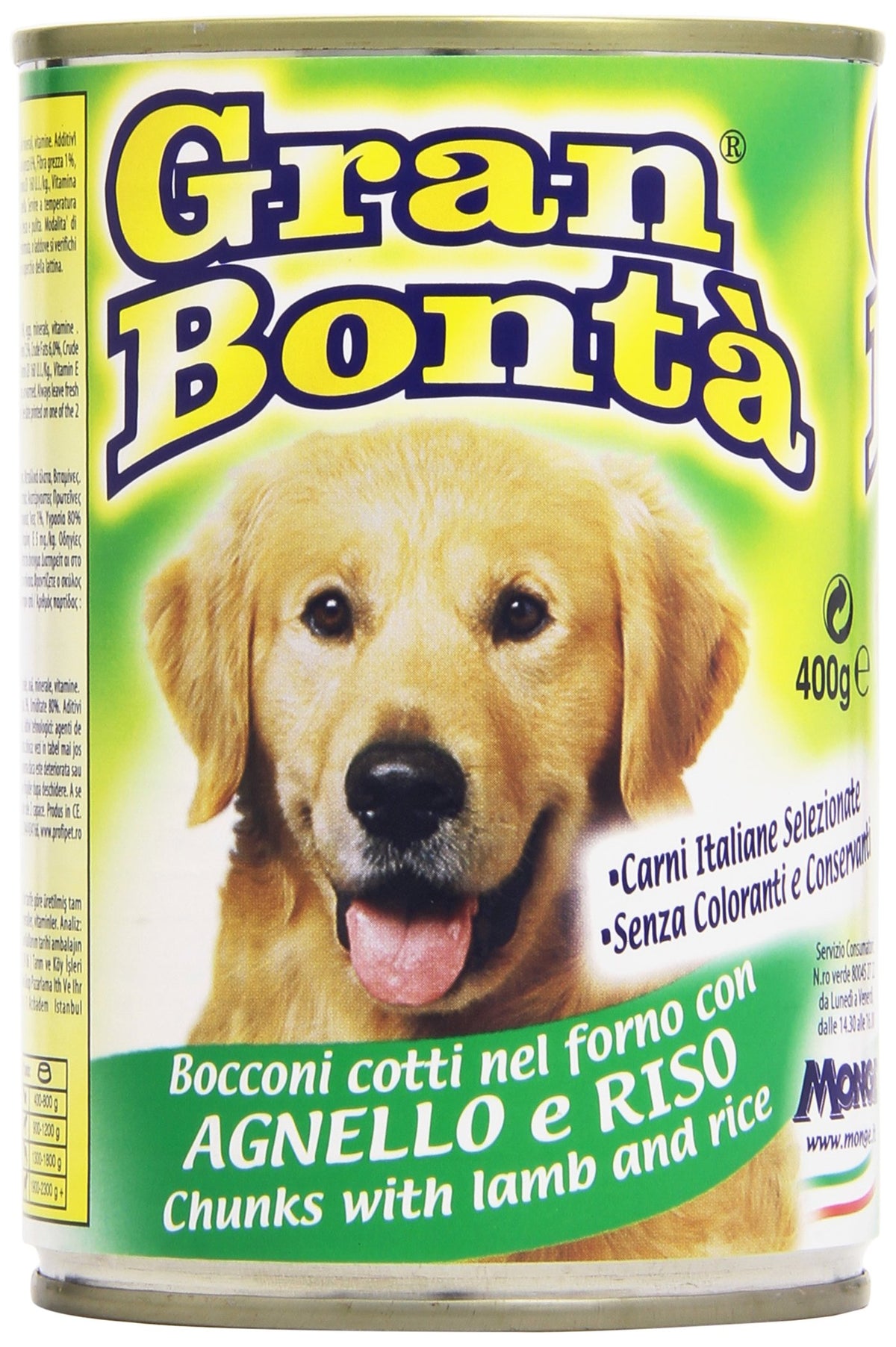 Gran Bontà Alimento Completo per Cani, Bocconi Cotti nel Forno con Agnello e Riso - 400 gr